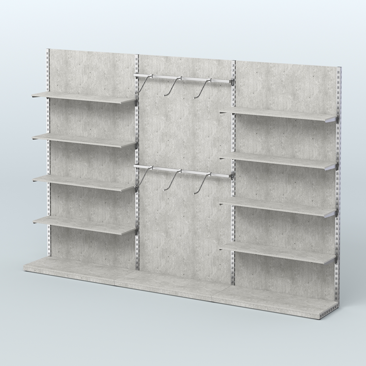 Система ЭЛЕГАНТ №9 пристенная с ДСП (3600 мм) Метрополитан Грей