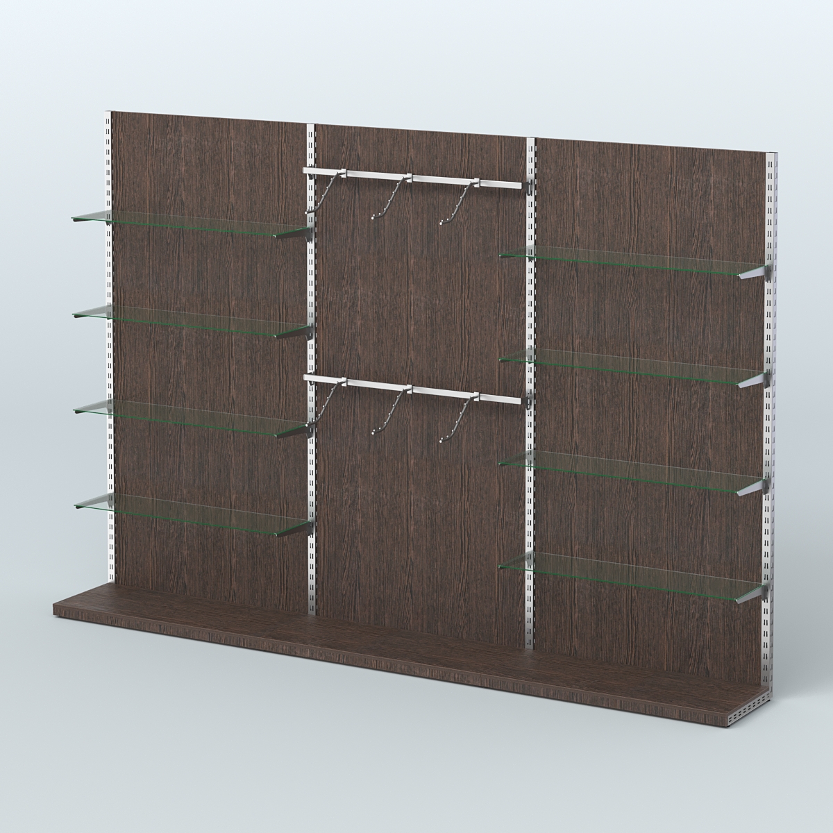 Система ЭЛЕГАНТ №10 пристенная с ДСП (3600 мм) Дуб Венге