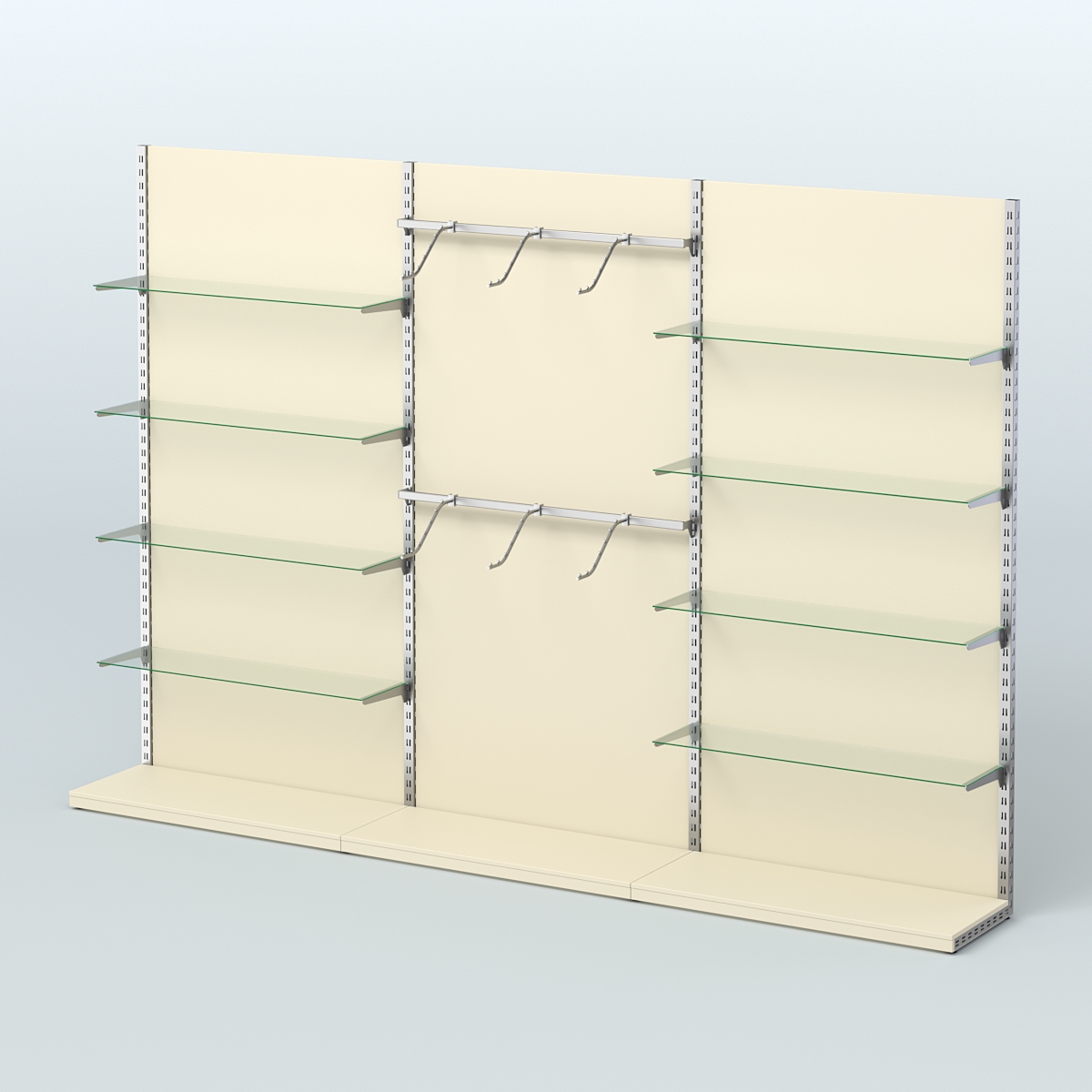 Система ЭЛЕГАНТ №10 пристенная с ДСП (3600 мм) Крем Вайс
