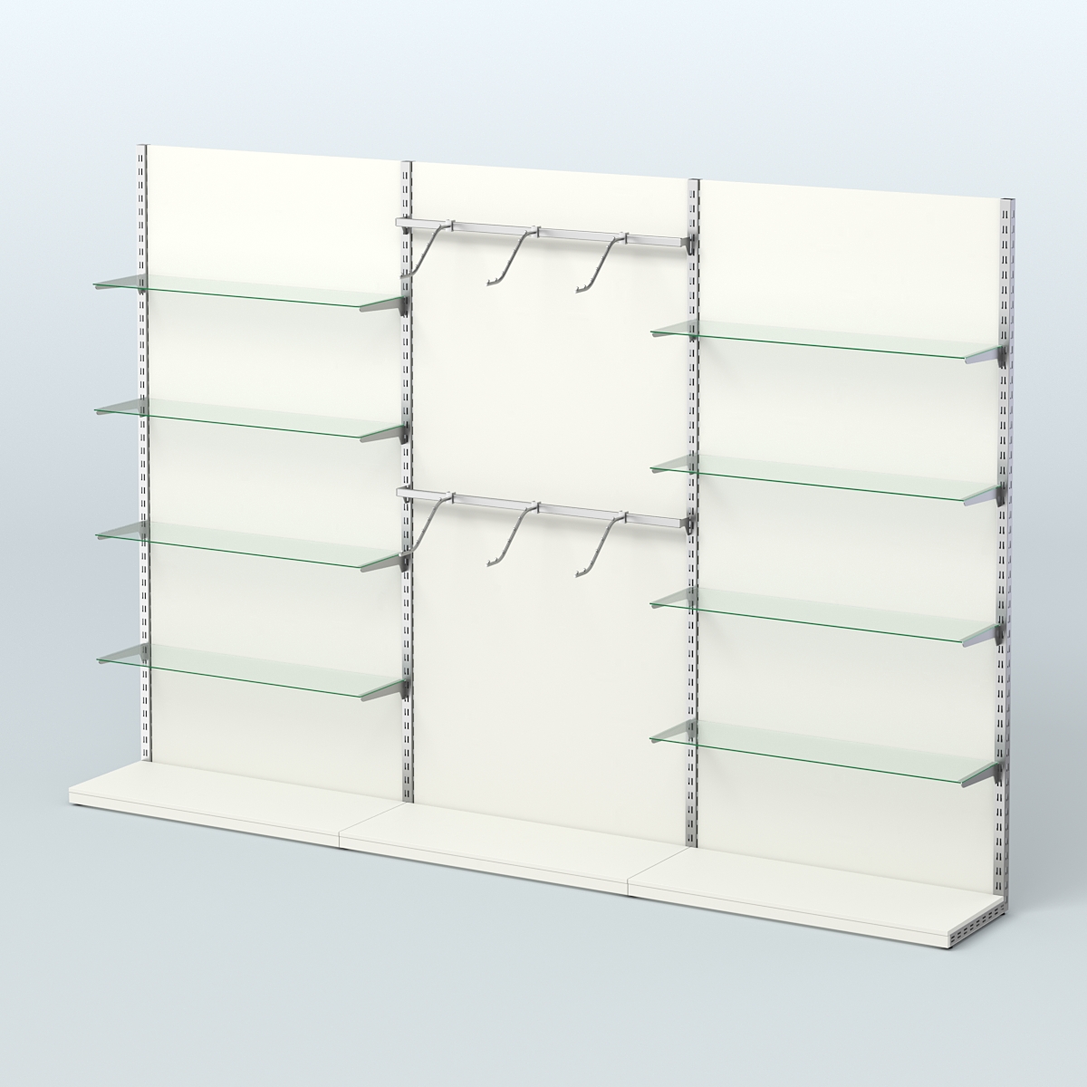 Система ЭЛЕГАНТ №10 пристенная с ДСП (3600 мм) Белый