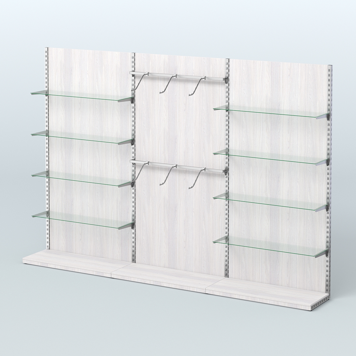 Система ЭЛЕГАНТ №10 пристенная с ДСП (3600 мм) Ясень Анкор светлый
