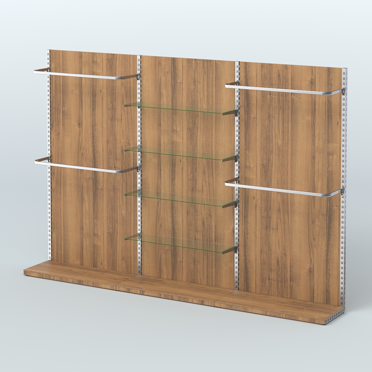 Система ЭЛЕГАНТ №11 пристенная с ДСП (3600 мм) Орех