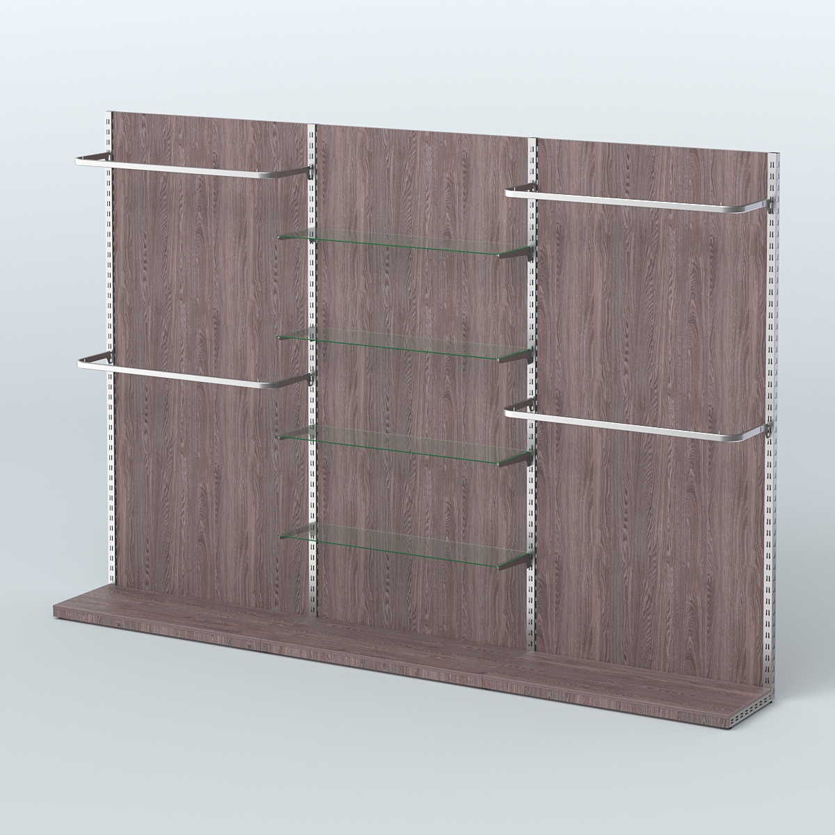 Система ЭЛЕГАНТ №11 пристенная с ДСП (3600 мм) Ясень Анкор темный