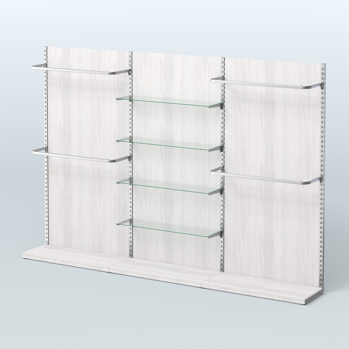 Система ЭЛЕГАНТ №11 пристенная с ДСП (3600 мм) Ясень Анкор светлый