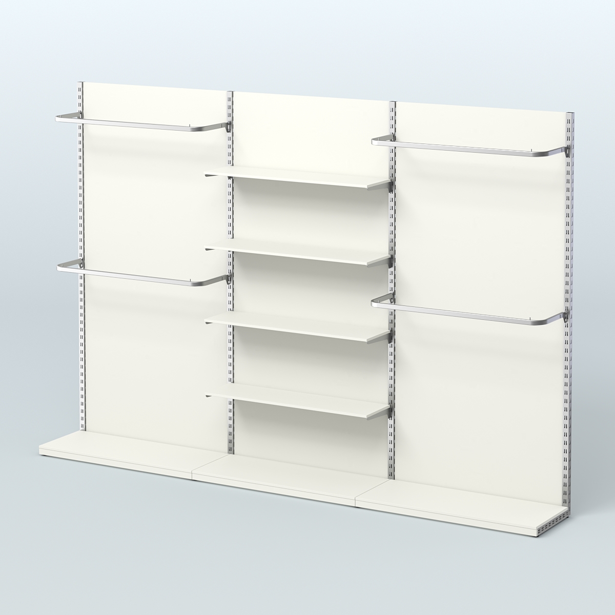 Система ЭЛЕГАНТ №12 пристенная с ДСП (3600 мм) Белый