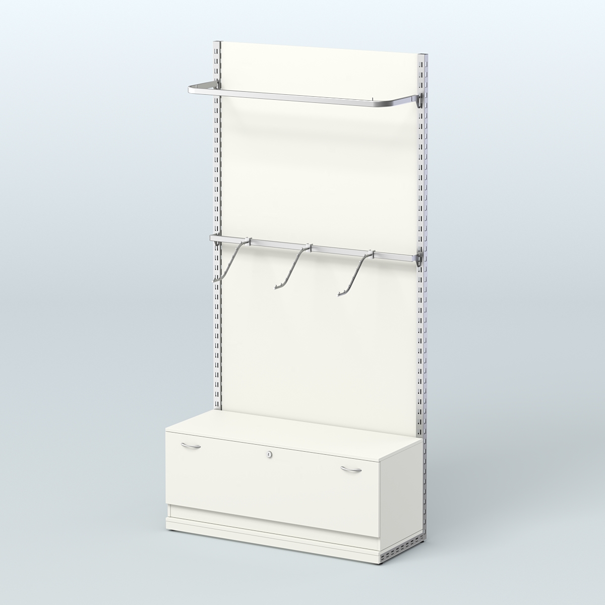 Система ЭЛЕГАНТ №1 с ДСП и тумбой T11 (1200 мм) Белый