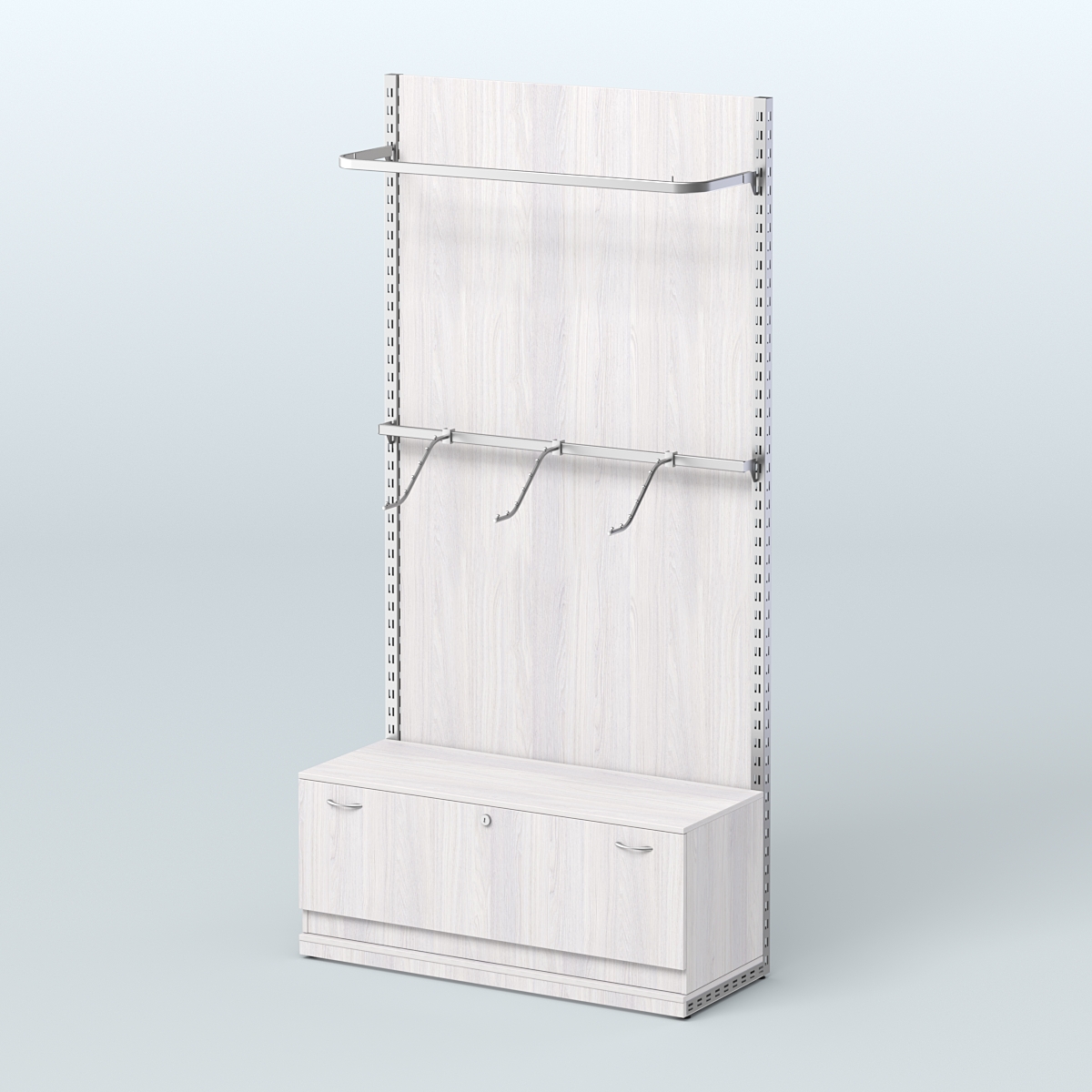 Система ЭЛЕГАНТ №1 с ДСП и тумбой T11 (1200 мм) Ясень Анкор светлый