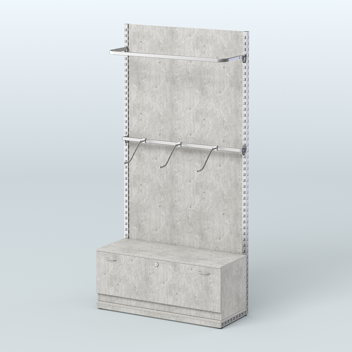 Система ЭЛЕГАНТ №1 с ДСП и тумбой T11 (1200 мм) Метрополитан Грей