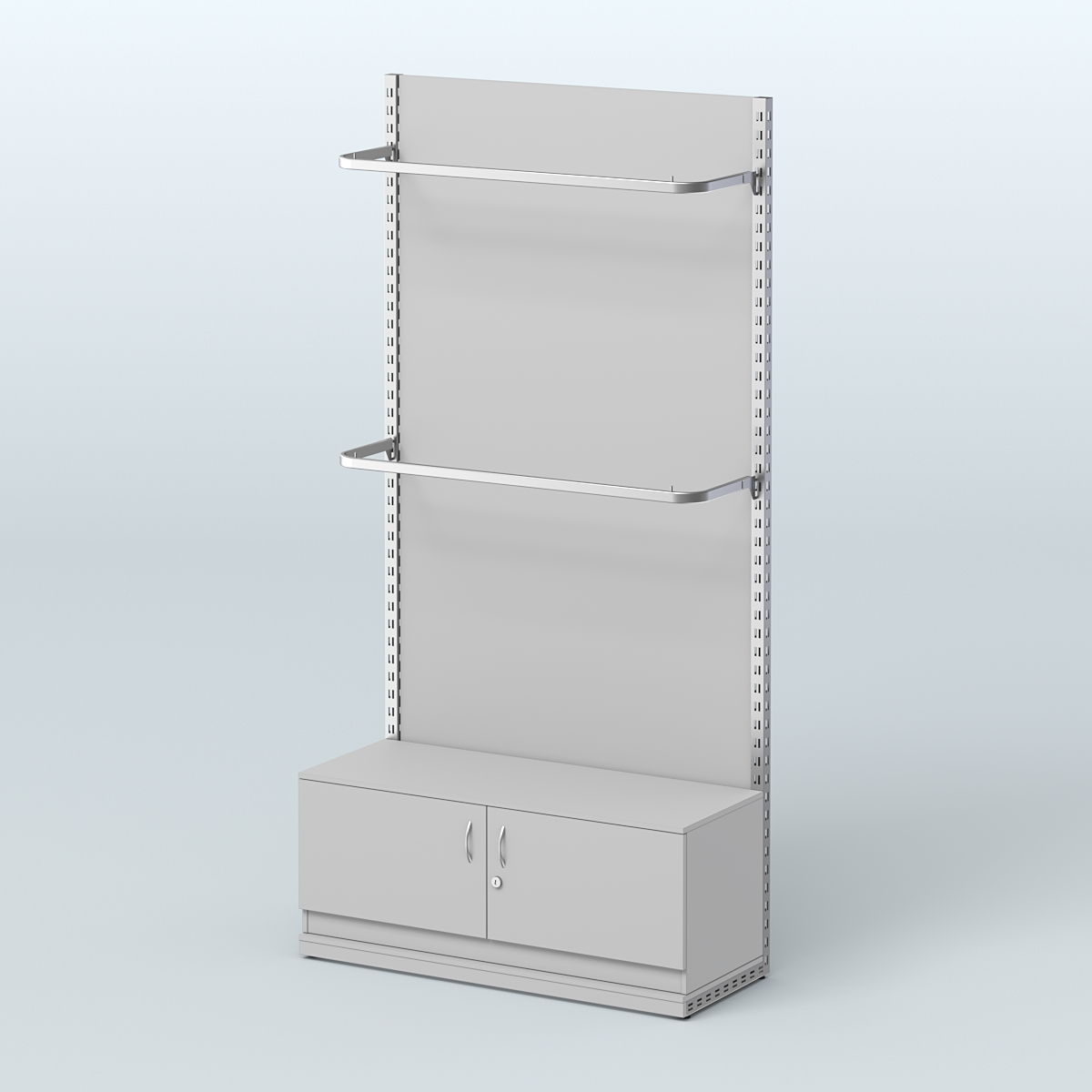 Система ЭЛЕГАНТ №2 с ДСП и тумбой T21 (1200 мм) Серый