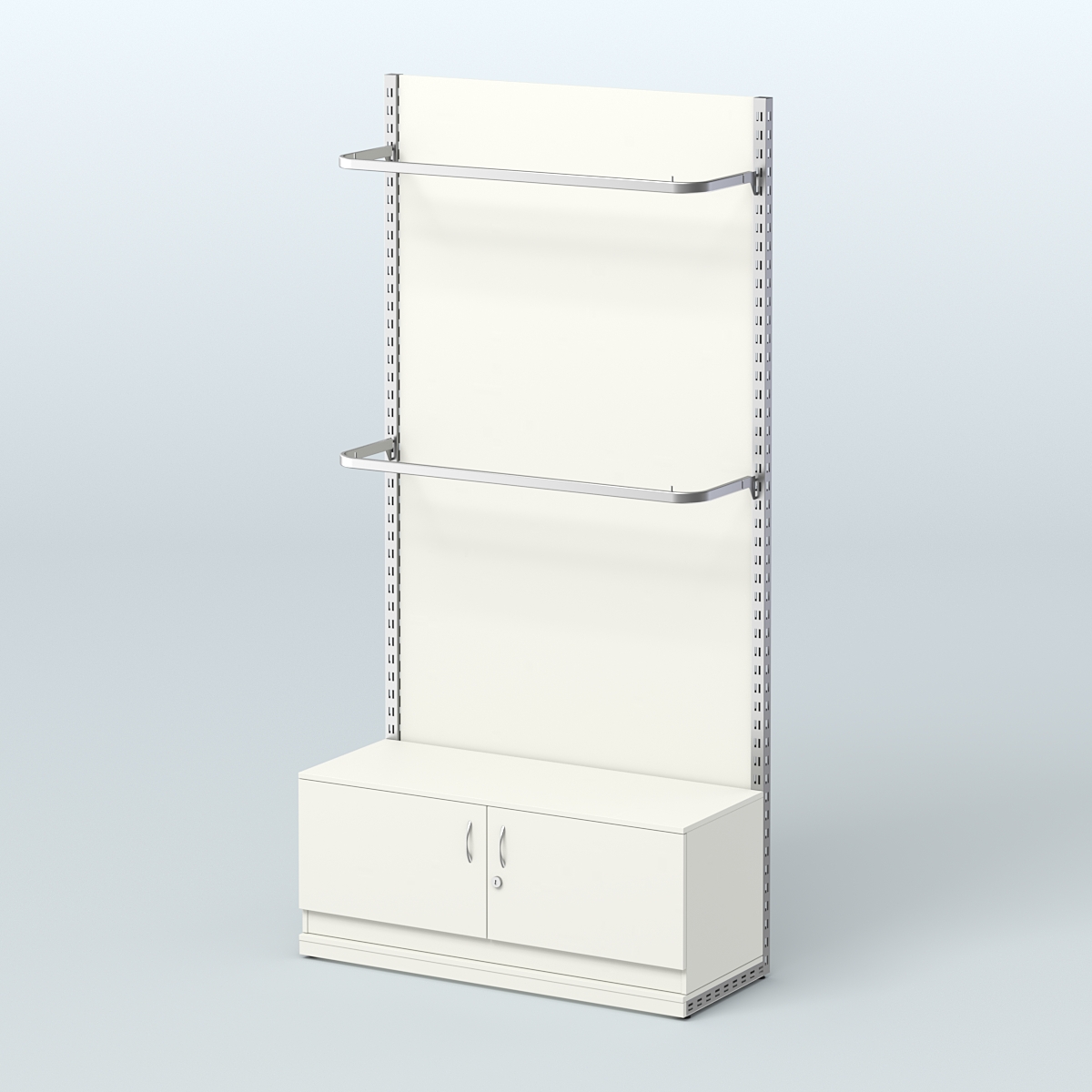 Система ЭЛЕГАНТ №2 с ДСП и тумбой T21 (1200 мм) Белый