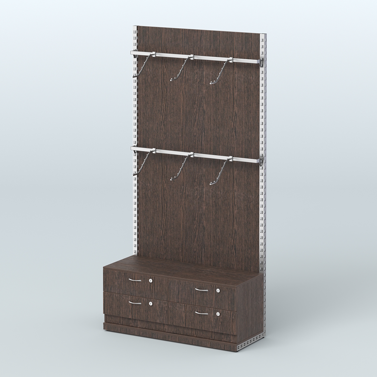 Система ЭЛЕГАНТ №3 с ДСП и тумбой T14 (1200 мм) Дуб Венге