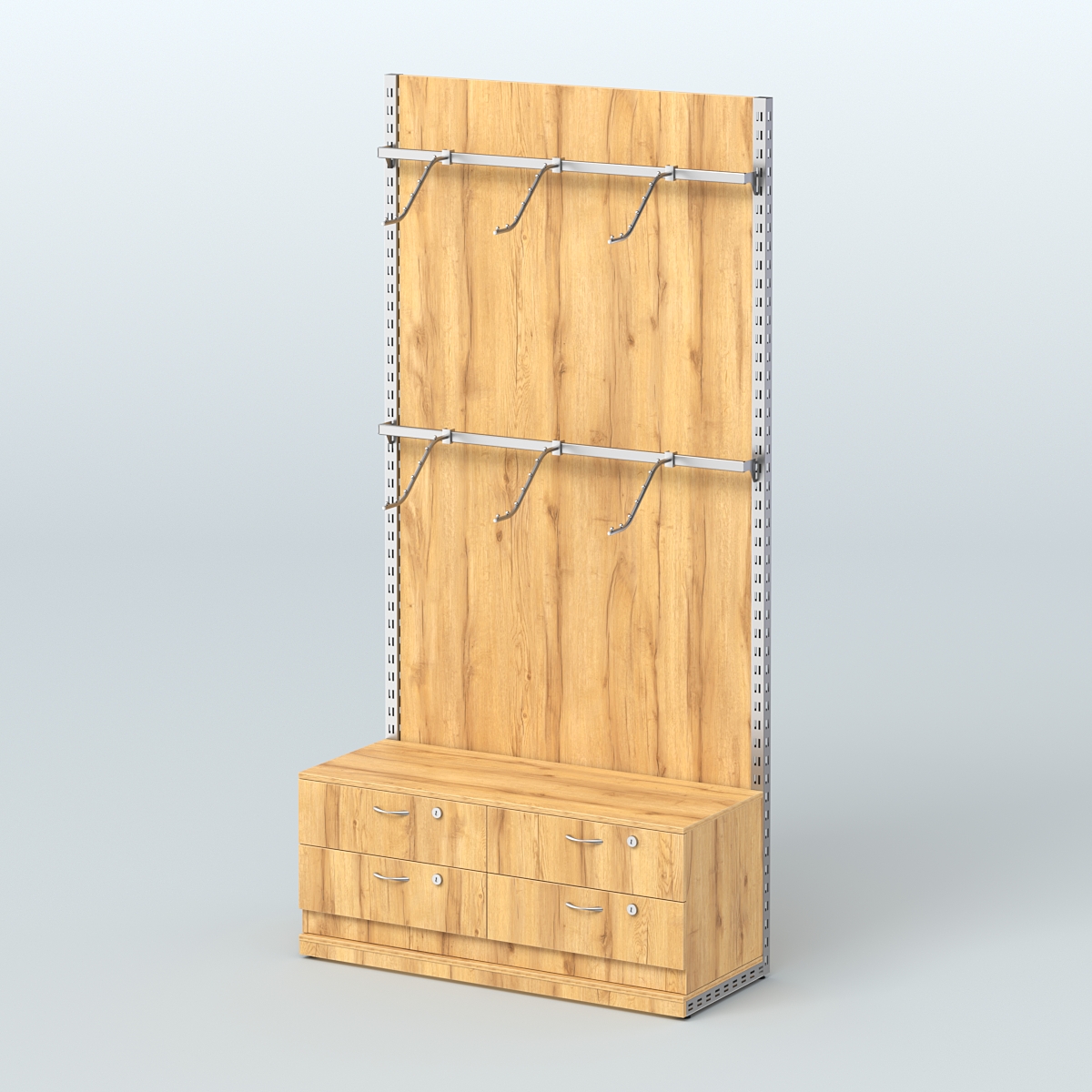 Система ЭЛЕГАНТ №3 с ДСП и тумбой T14 (1200 мм) Дуб Золотистый