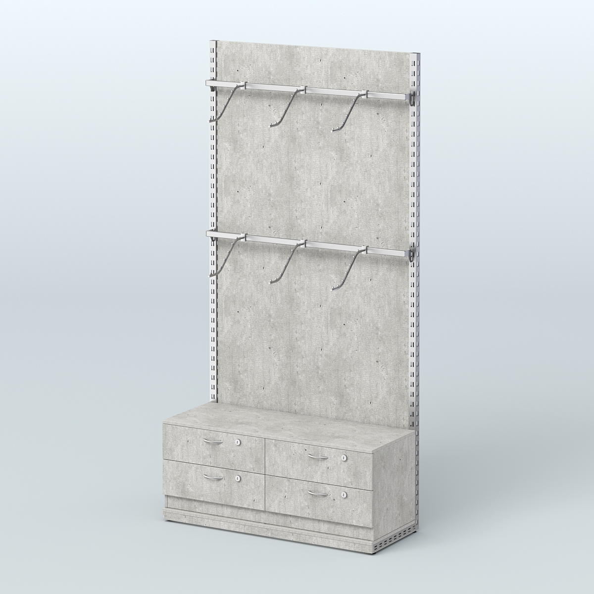 Система ЭЛЕГАНТ №3 с ДСП и тумбой T14 (1200 мм) Метрополитан Грей