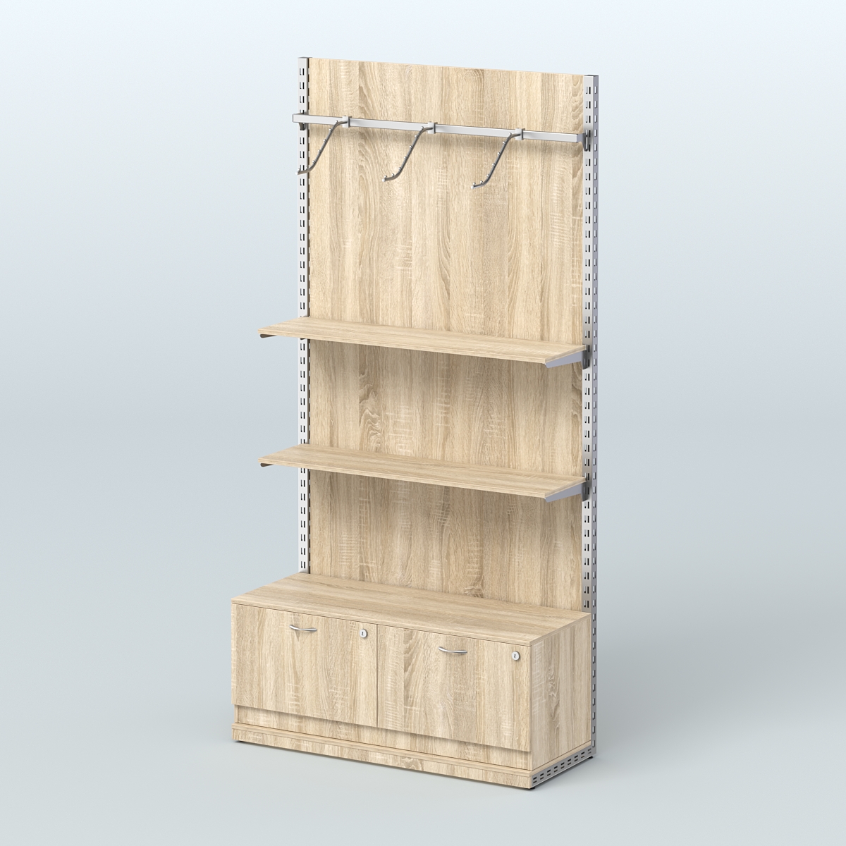 Система ЭЛЕГАНТ №4 с ДСП и тумбой T15 (1200 мм) Дуб сонома