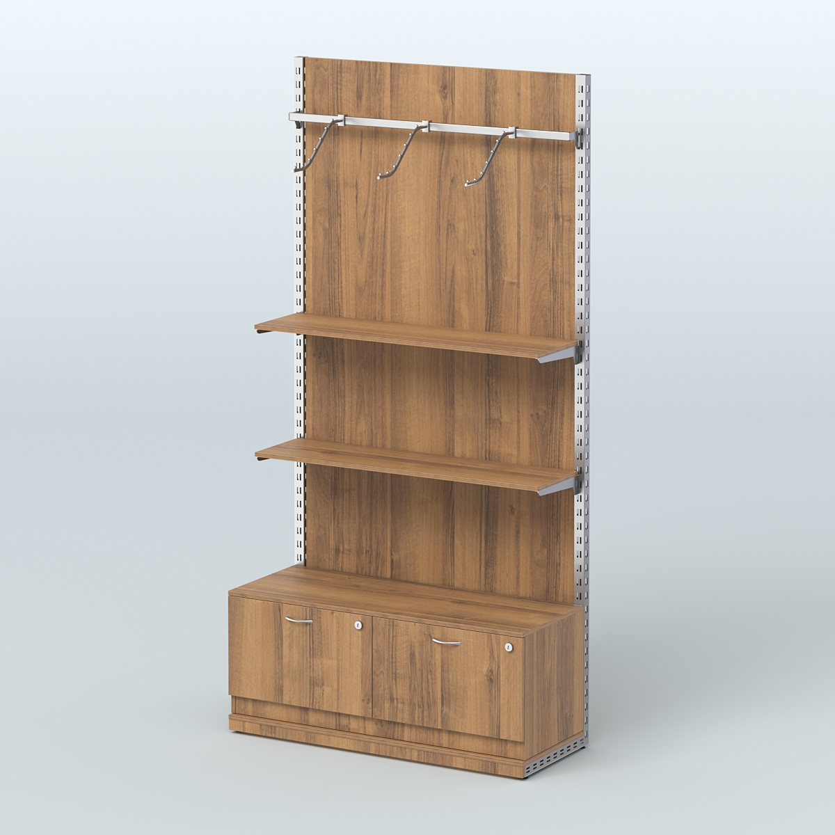 Система ЭЛЕГАНТ №4 с ДСП и тумбой T15 (1200 мм) Орех