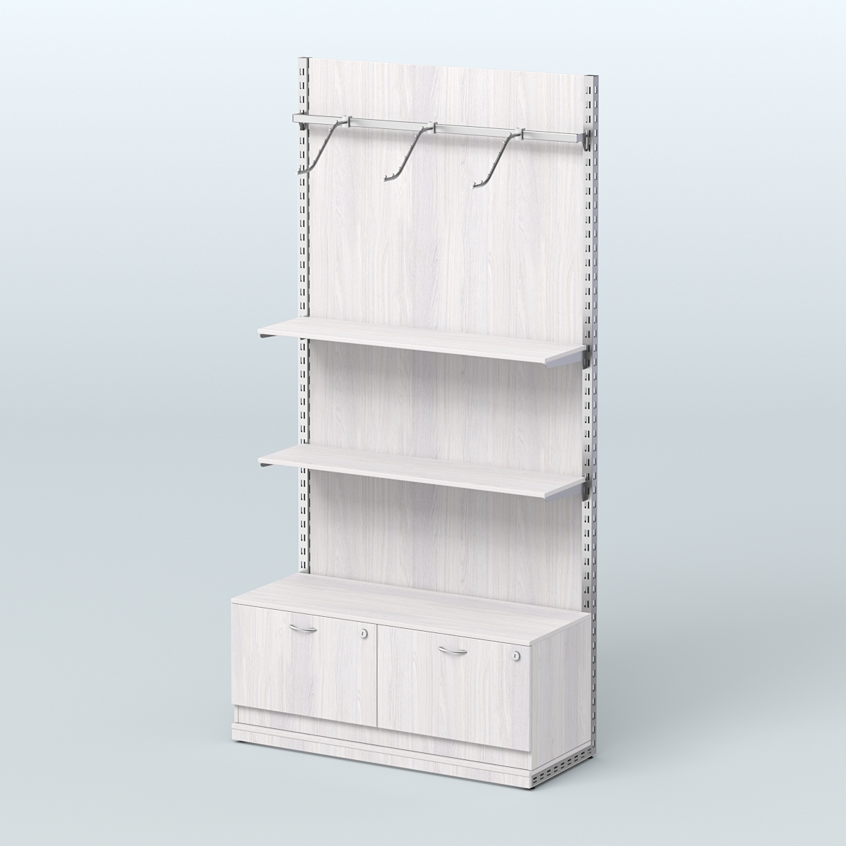Система ЭЛЕГАНТ №4 с ДСП и тумбой T15 (1200 мм) Ясень Анкор светлый