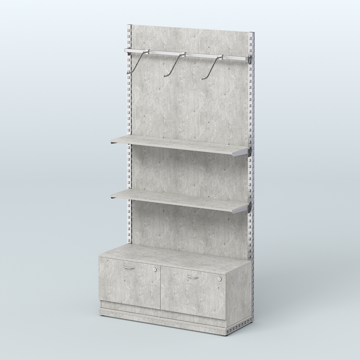 Система ЭЛЕГАНТ №4 с ДСП и тумбой T15 (1200 мм) Метрополитан Грей