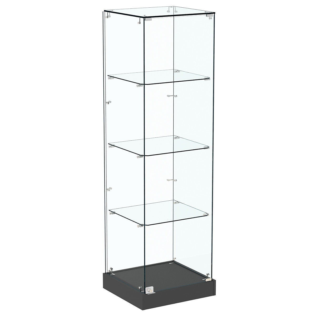 Стеклянная витрина Хит продаж №1 (закрытая, задняя стенка - стекло) Черный