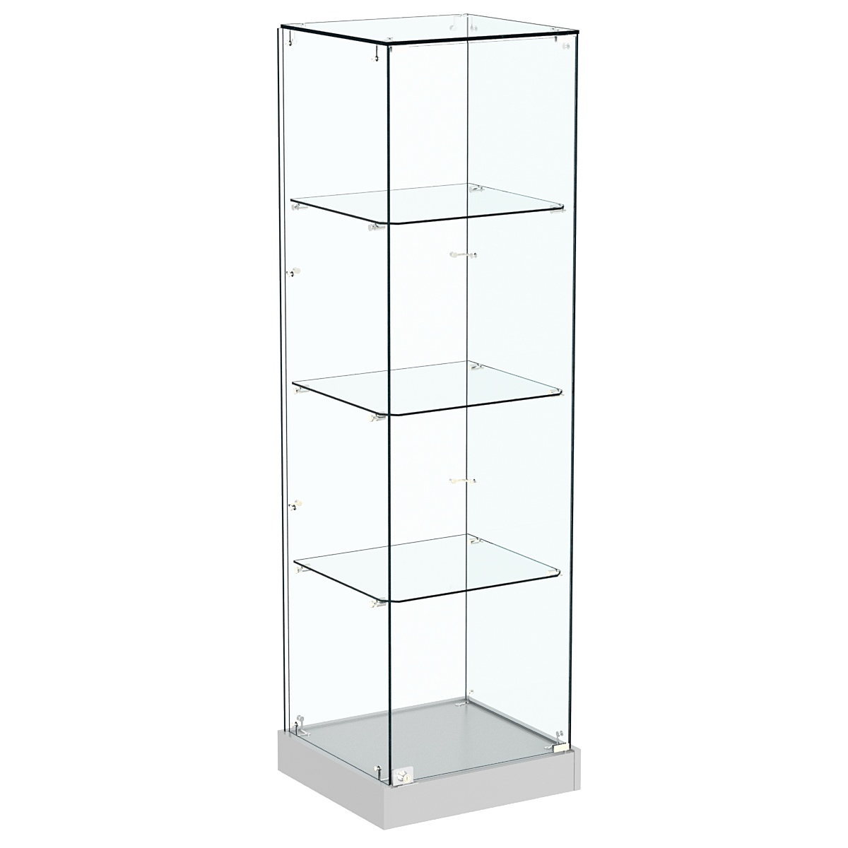 Стеклянная витрина Хит продаж №1 (закрытая, задняя стенка - стекло) Серый