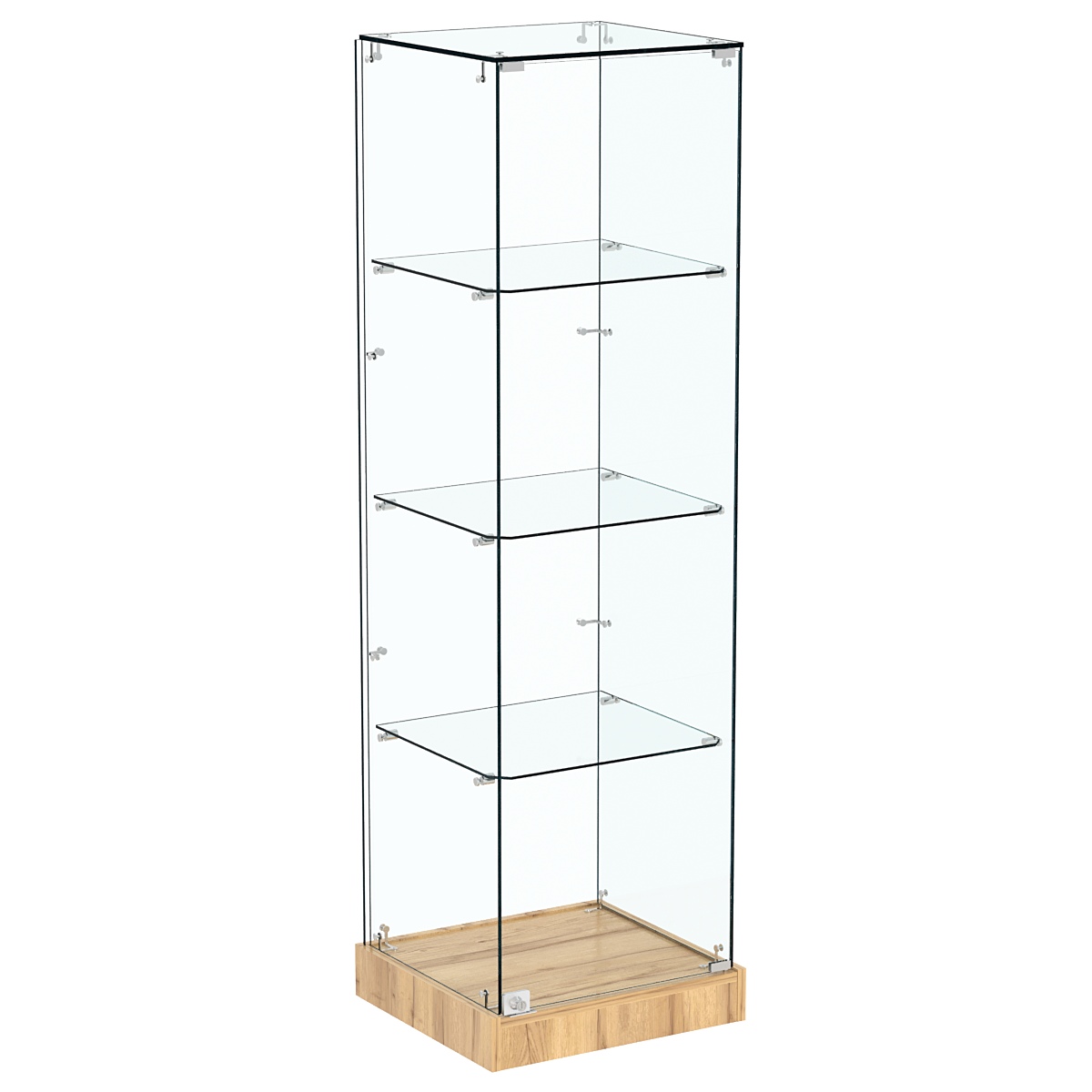 Стеклянная витрина Хит продаж №1 (закрытая, задняя стенка - стекло) Дуб Золотистый