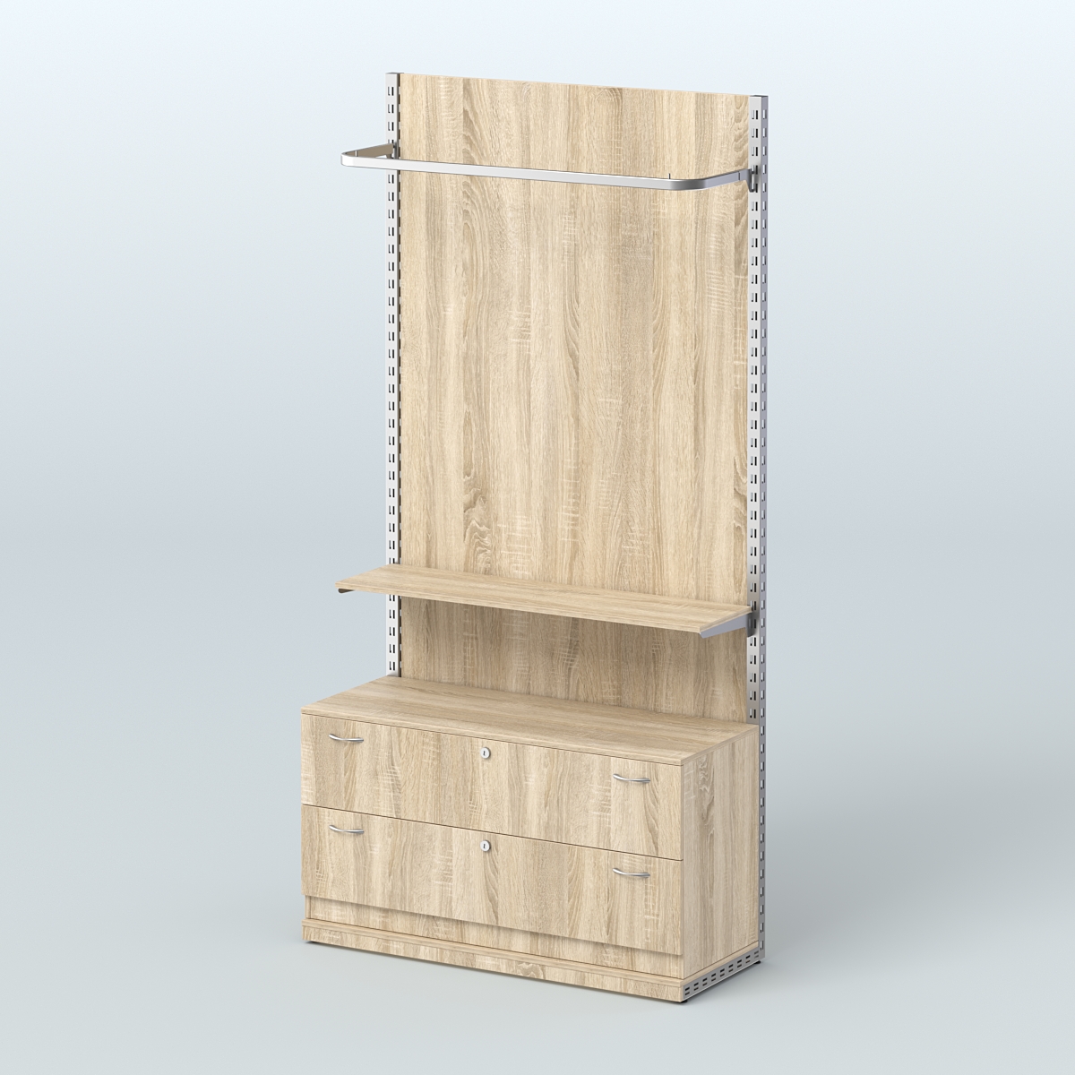 Система ЭЛЕГАНТ №5 с ДСП и тумбой T12 (1200 мм) Дуб сонома