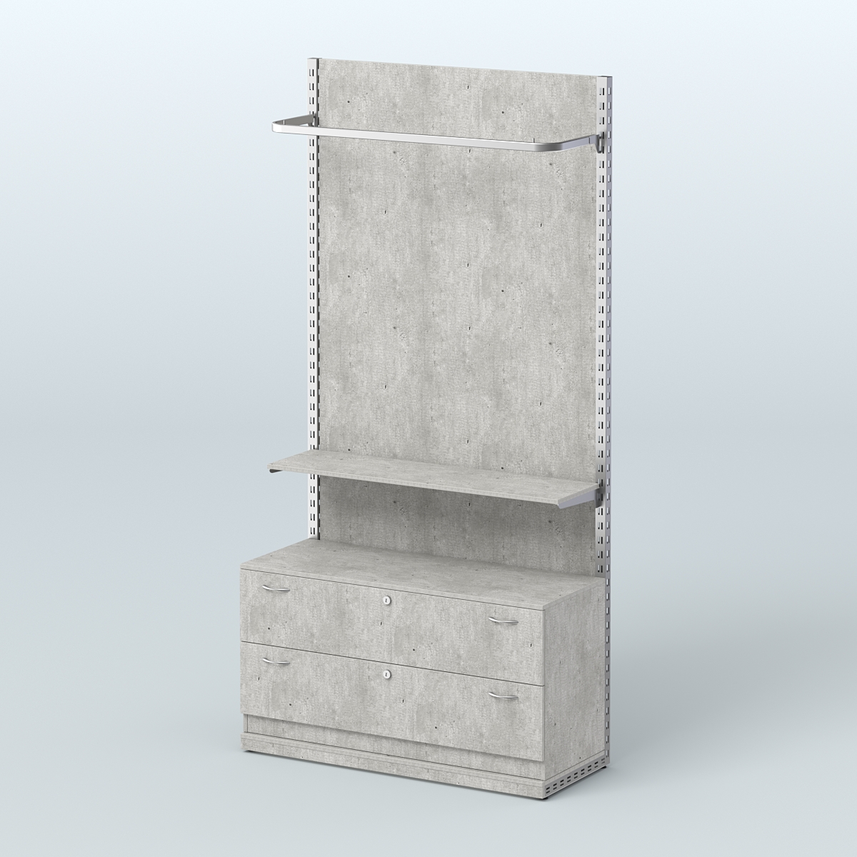 Система ЭЛЕГАНТ №5 с ДСП и тумбой T12 (1200 мм) Метрополитан Грей