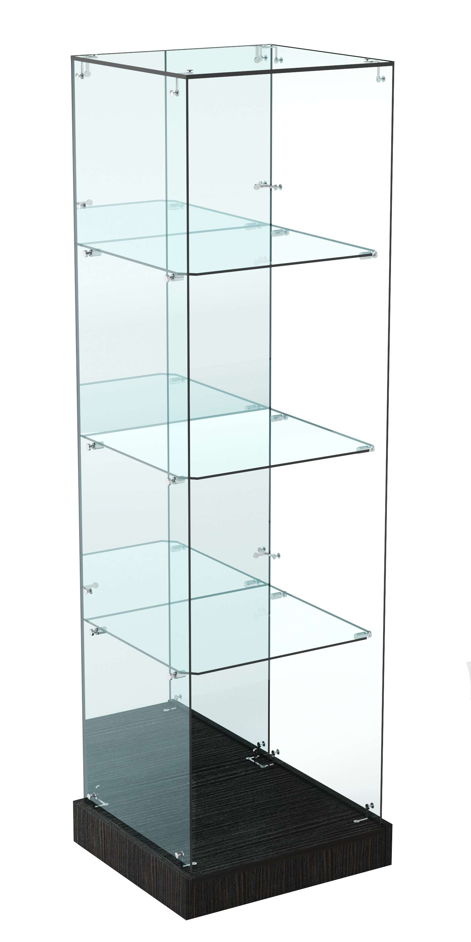 Витрина Хит продаж №4 (открытая, задняя стенка - зеркало) Дуб Венге