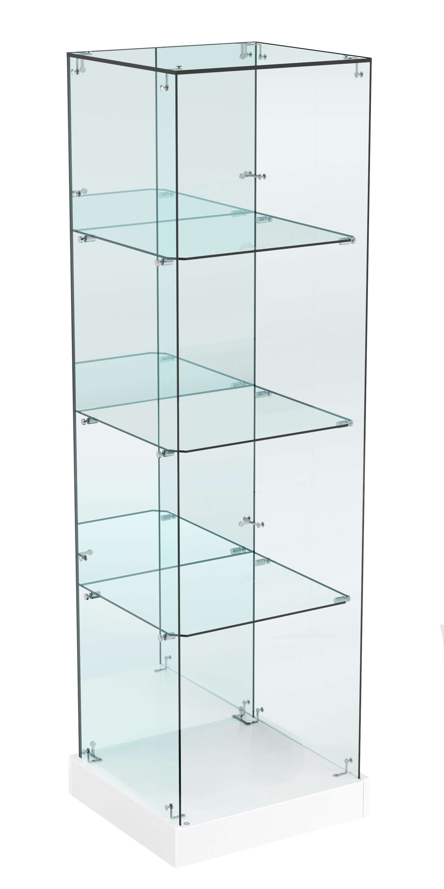 Витрина Хит продаж №4 (открытая, задняя стенка - зеркало) Белый