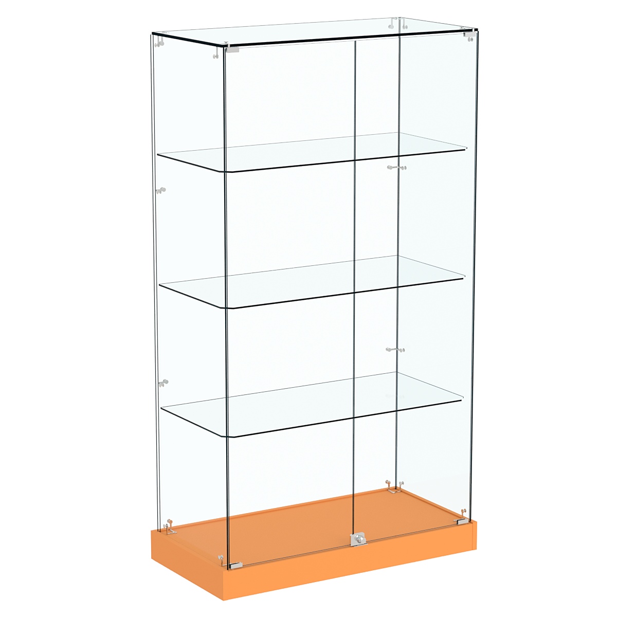 Стеклянная вертикальная витрина Хит продаж №5 (закрытая, задняя стенка - стекло) Оранжевый 0132 BS