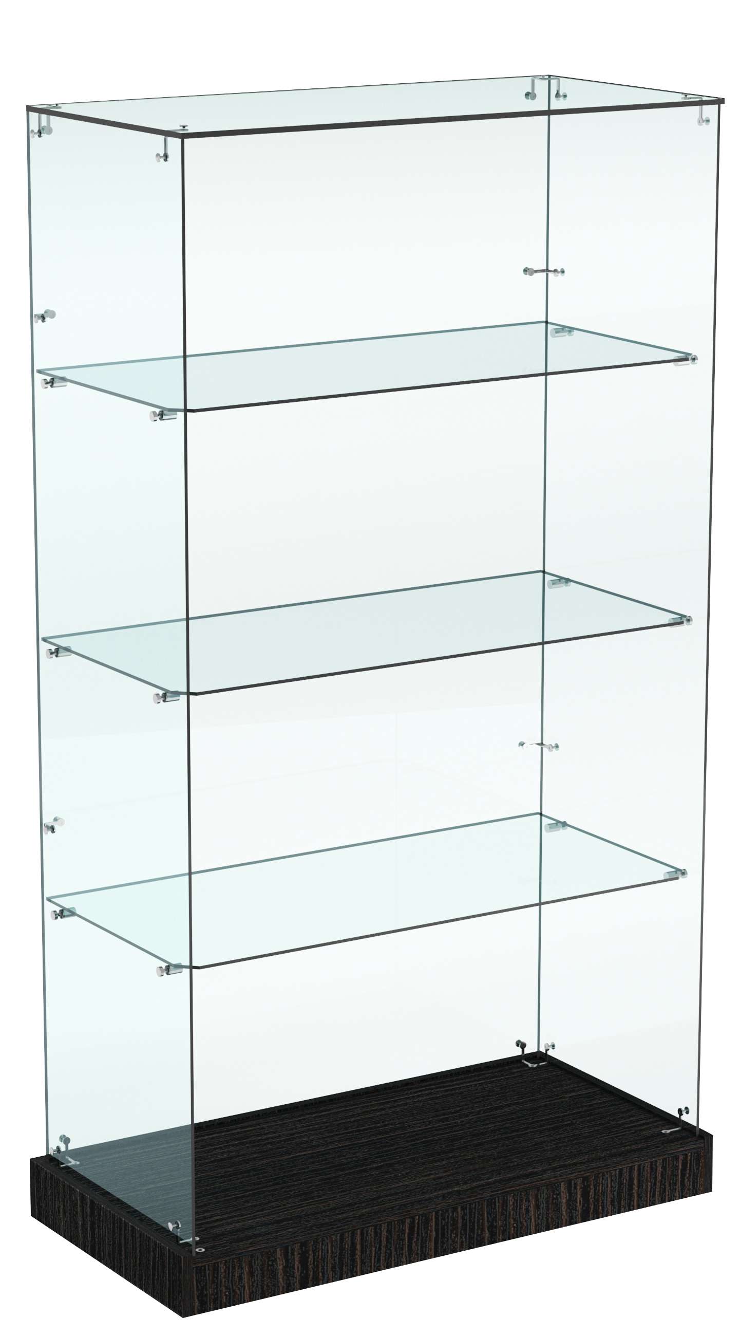 Витрина Хит продаж №6 (открытая, задняя стенка - стекло) Дуб Венге