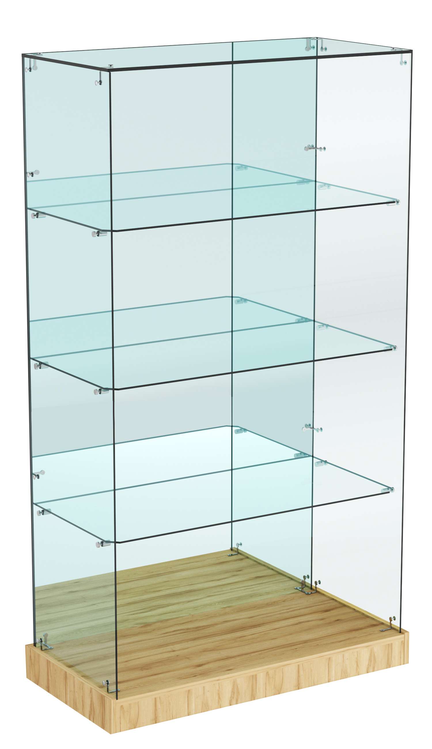 Витрина Хит продаж №8 (открытая, задняя стенка - зеркало) Дуб Золотистый