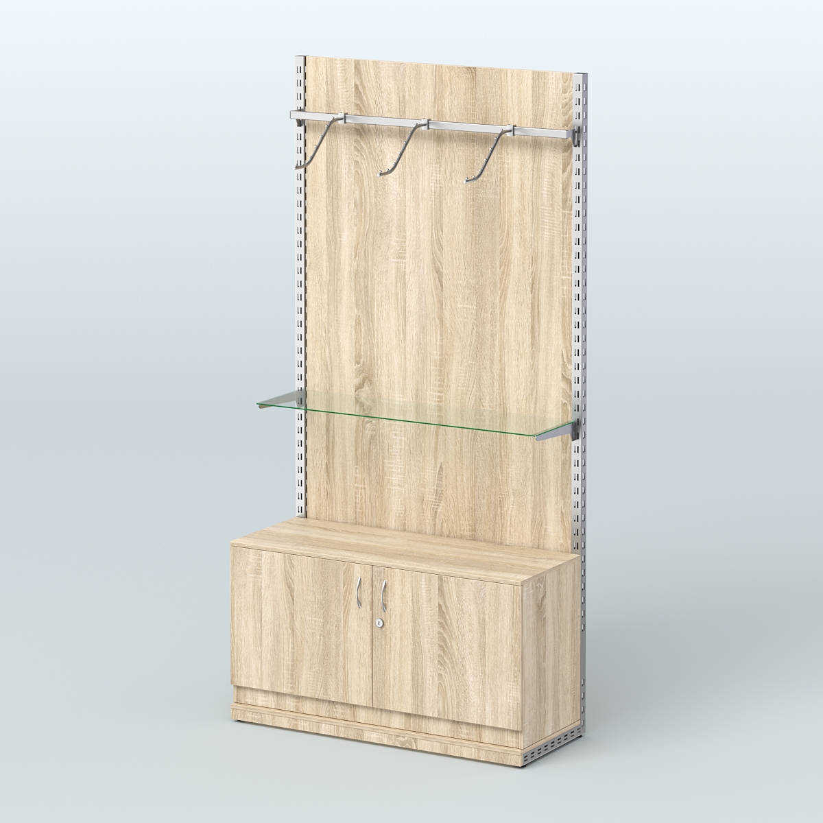 Система ЭЛЕГАНТ №6 с ДСП и тумбой T22 (1200 мм) Дуб сонома