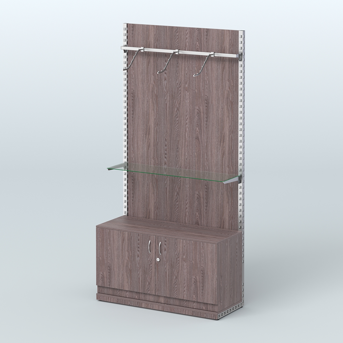 Система ЭЛЕГАНТ №6 с ДСП и тумбой T22 (1200 мм) Ясень Анкор темный