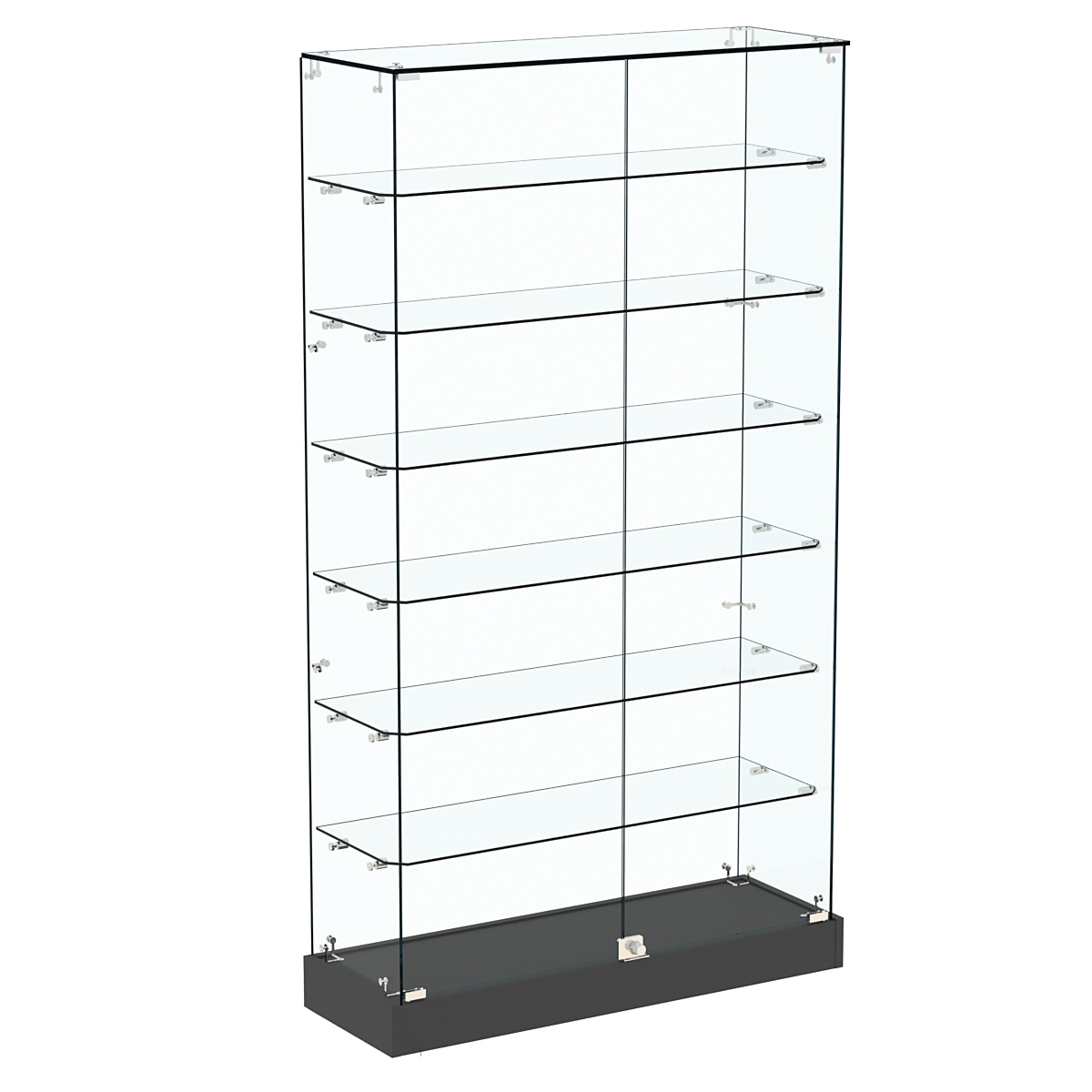 Витрина Хит продаж №9 (закрытая, задняя стенка - стекло) Черный