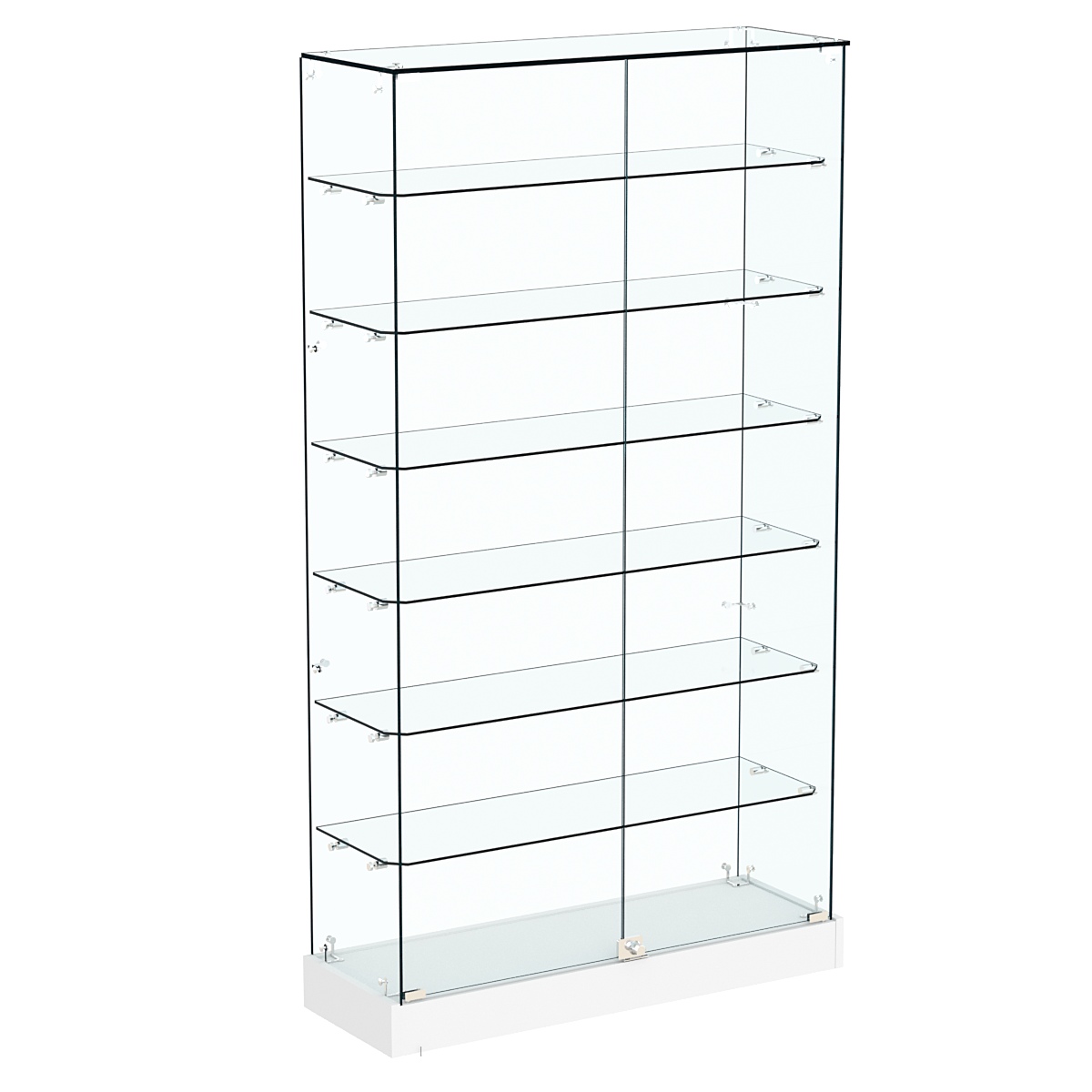 Витрина Хит продаж №9 (закрытая, задняя стенка - стекло) Белый