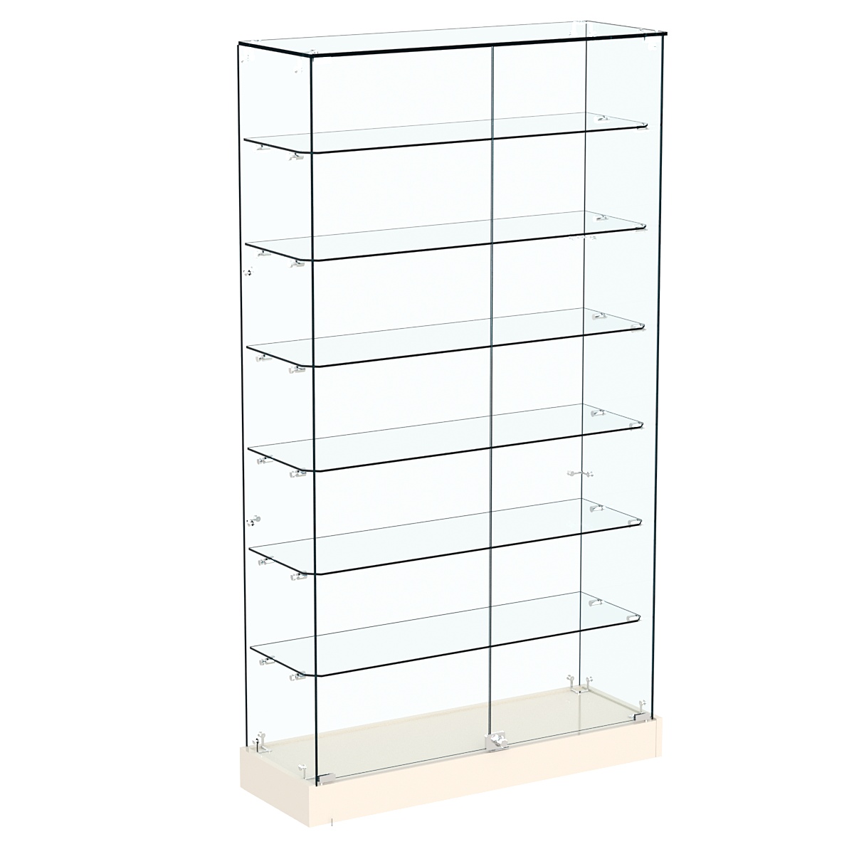 Витрина Хит продаж №9 (закрытая, задняя стенка - стекло) Крем Вайс