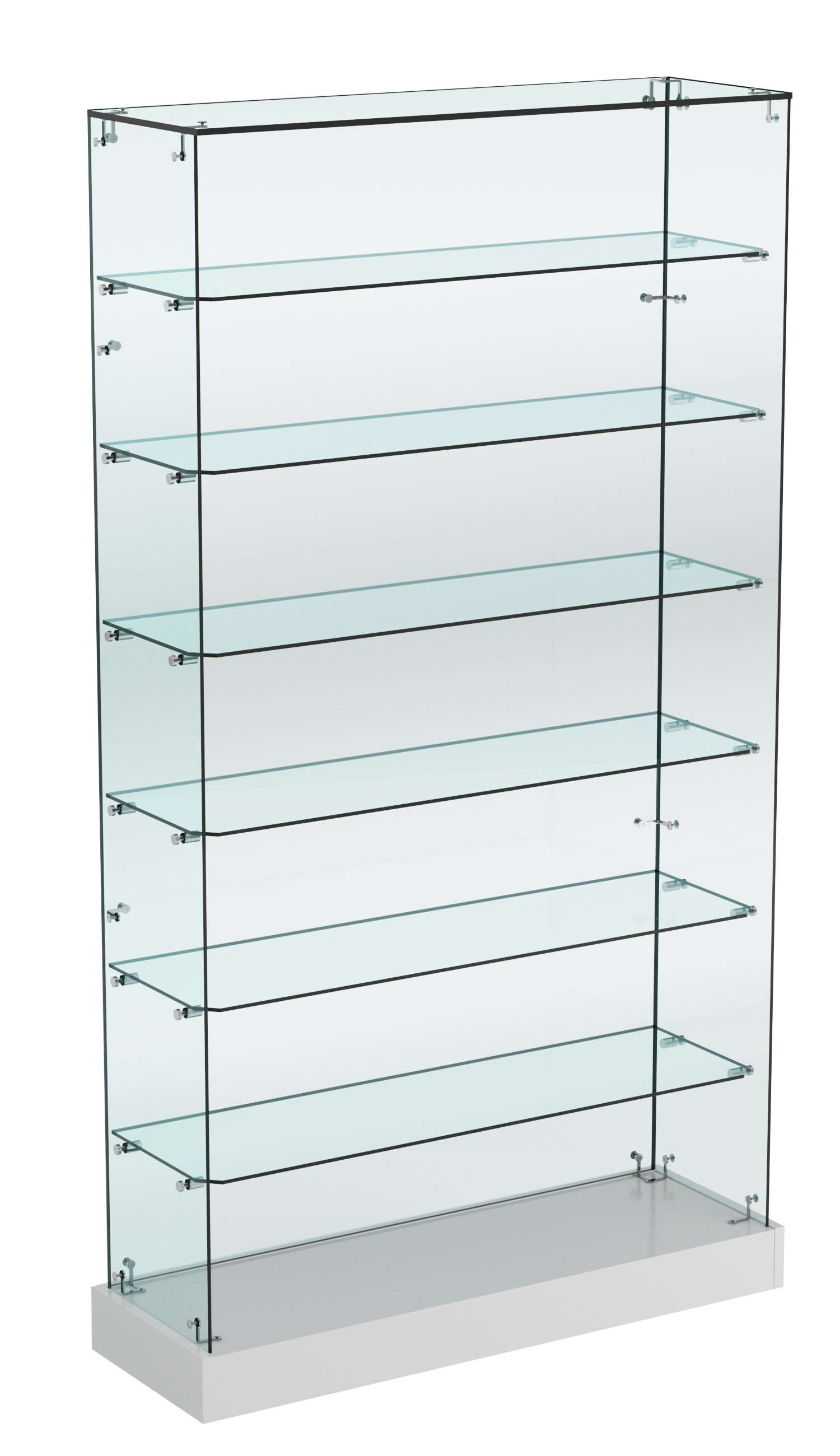 Витрина Хит продаж №10 (открытая, задняя стенка - стекло) Серый