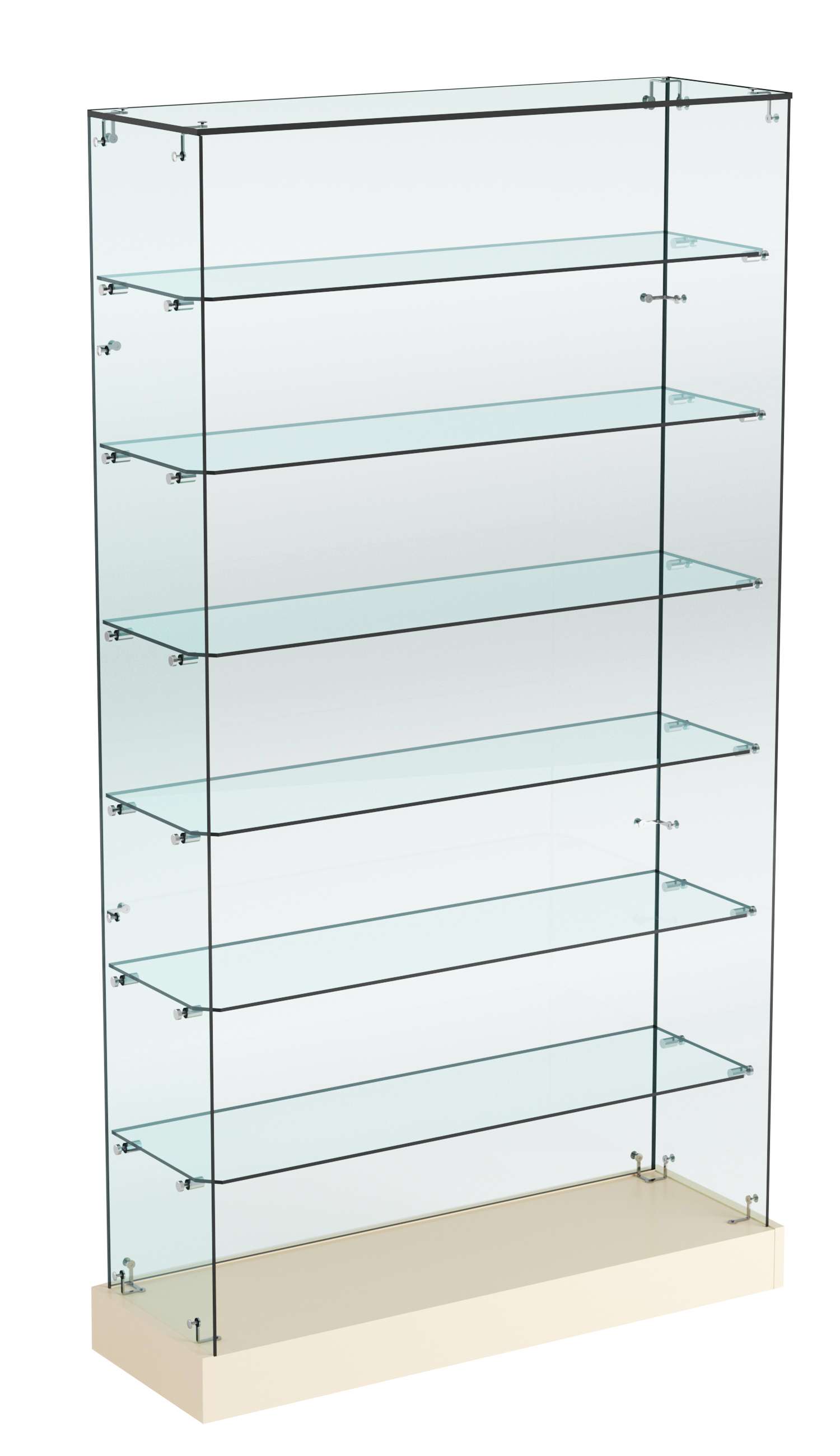 Витрина Хит продаж №10 (открытая, задняя стенка - стекло) Крем Вайс