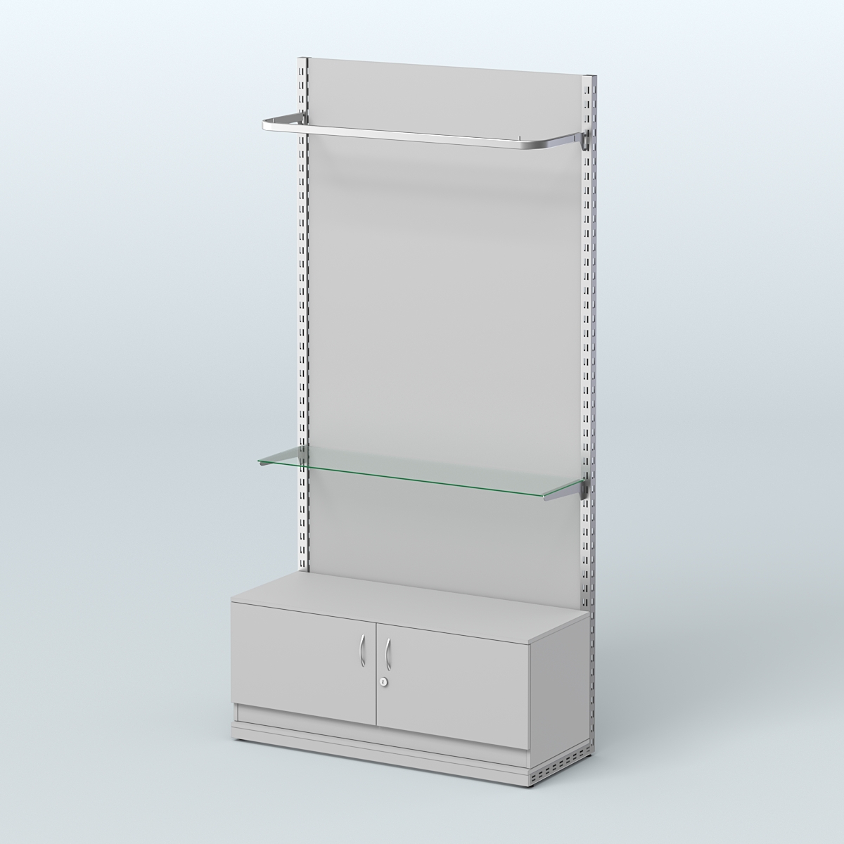 Система ЭЛЕГАНТ №7 с ДСП и тумбой T21 (1200 мм) Серый