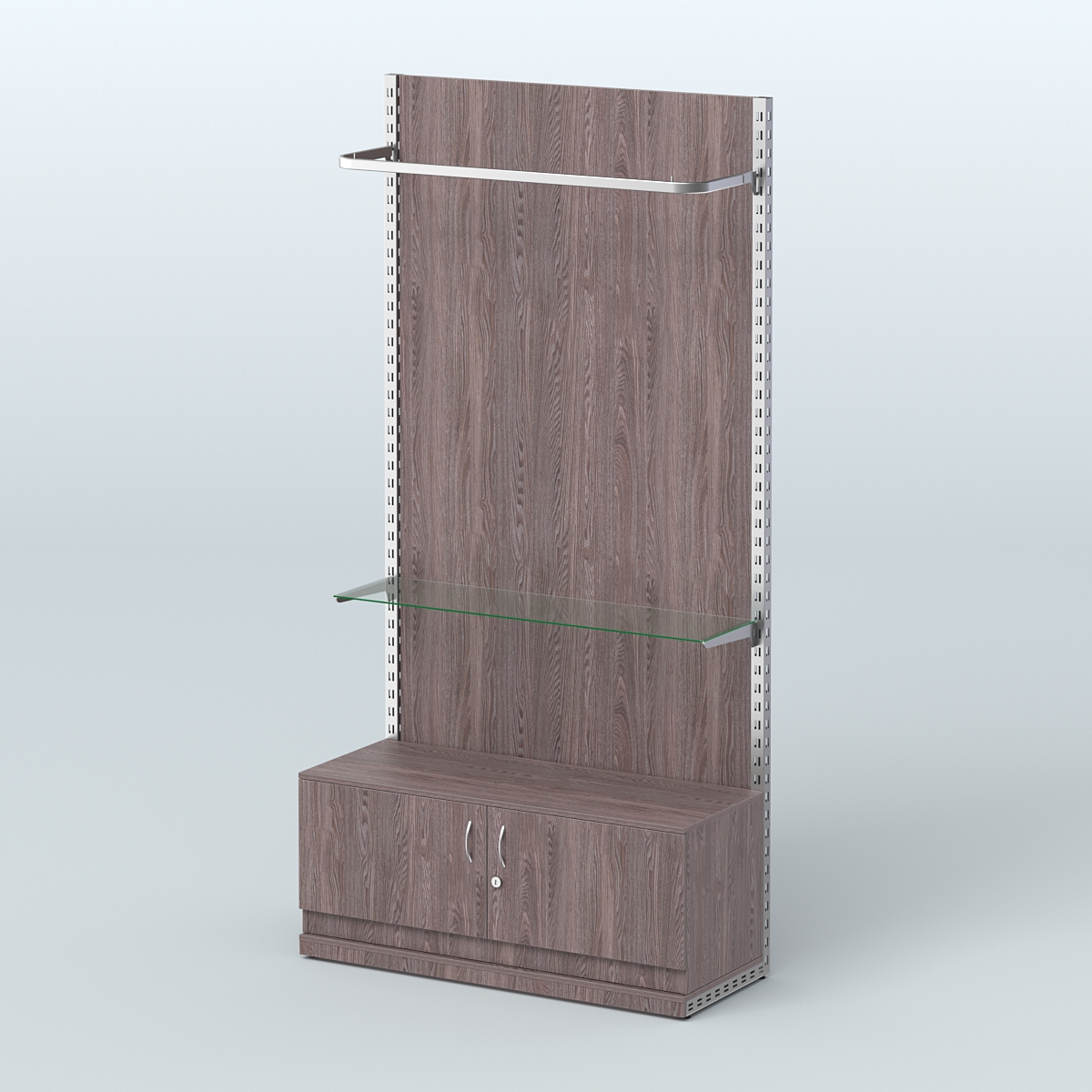 Система ЭЛЕГАНТ №7 с ДСП и тумбой T21 (1200 мм) Ясень Анкор темный