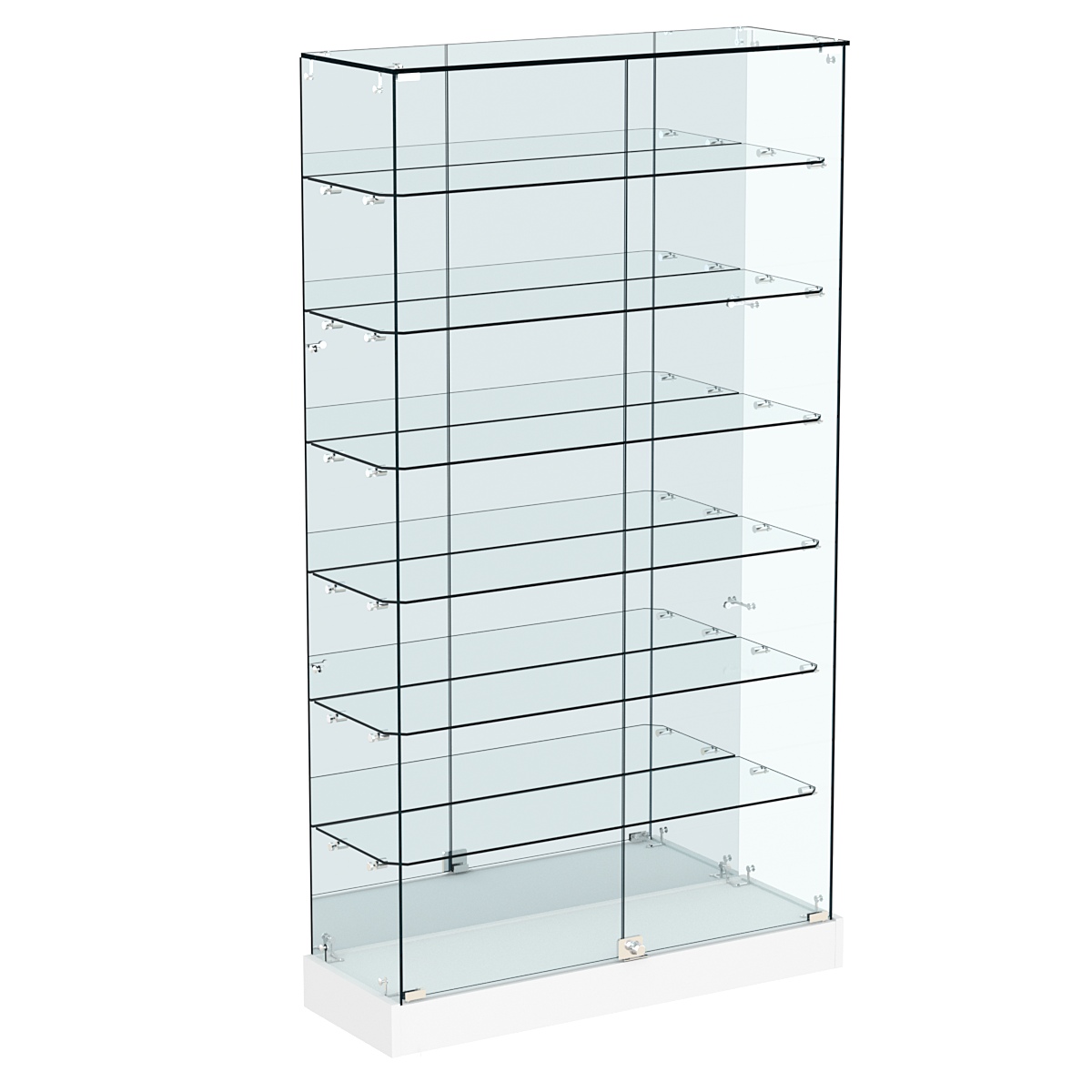 Витрина Хит продаж №11 (закрытая, задняя стенка - зеркало) Белый