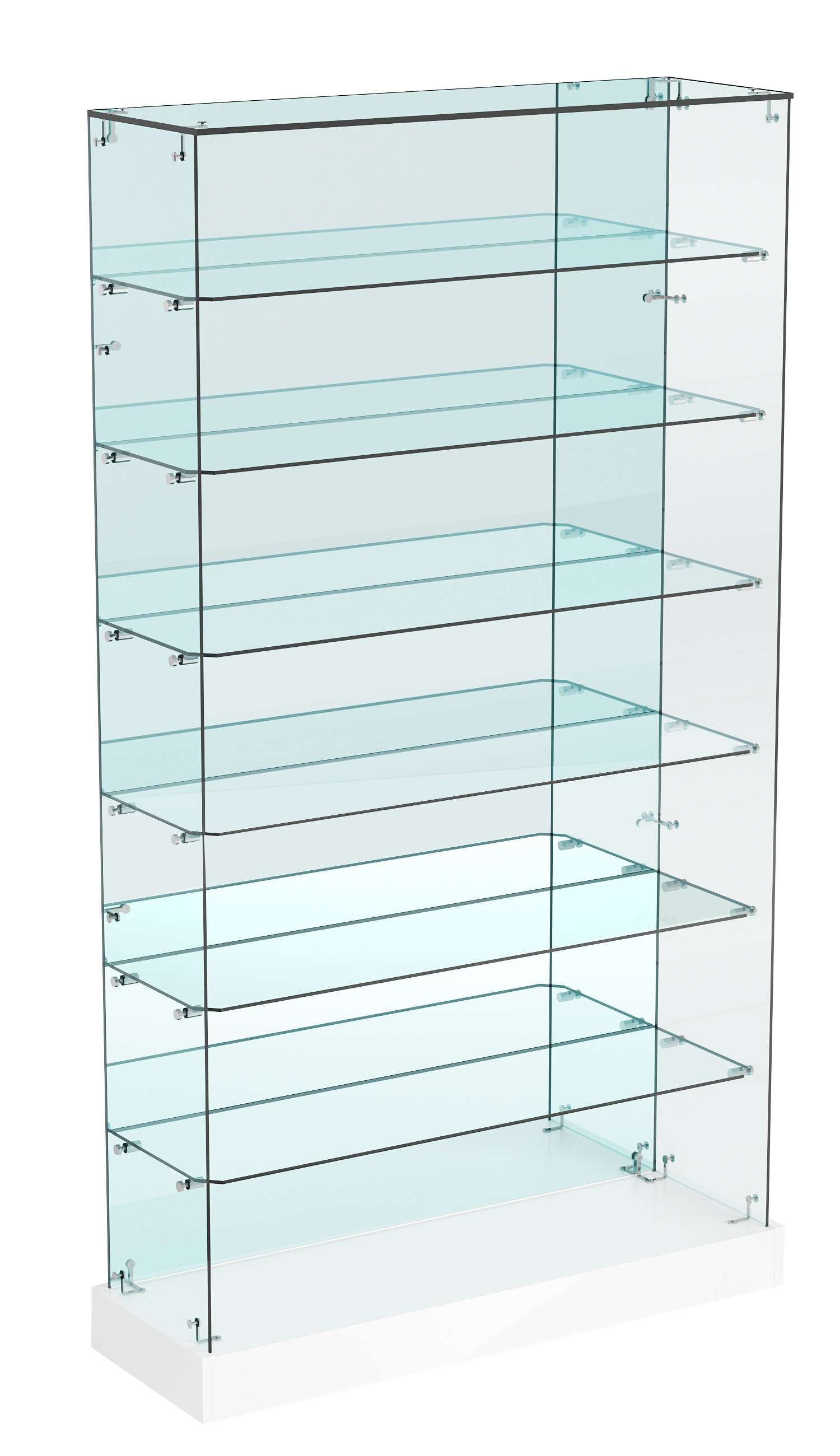 Витрина Хит продаж №12 (открытая, задняя стенка - зеркало) Белый