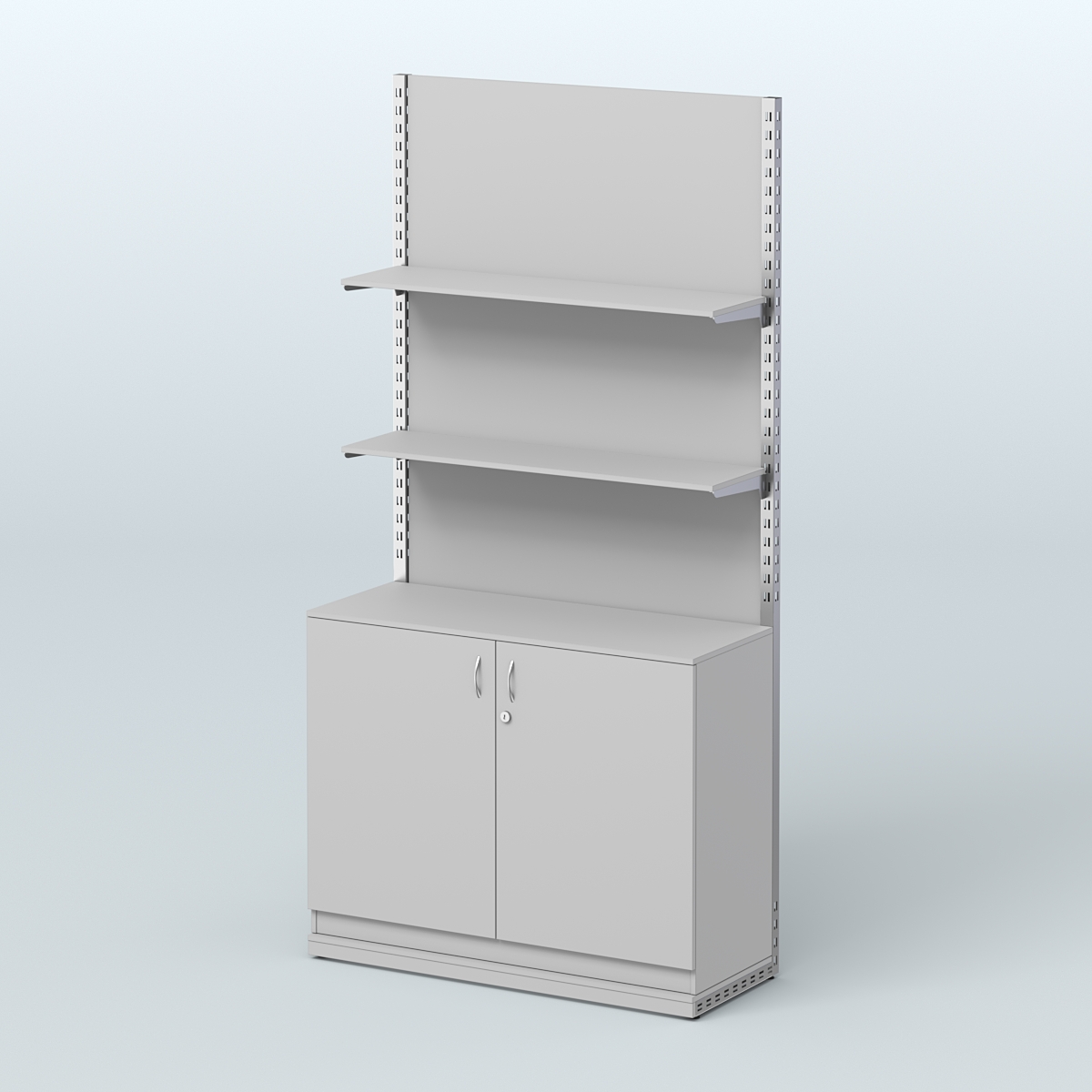 Система ЭЛЕГАНТ №8 с ДСП и тумбой T23 (1200 мм) Серый