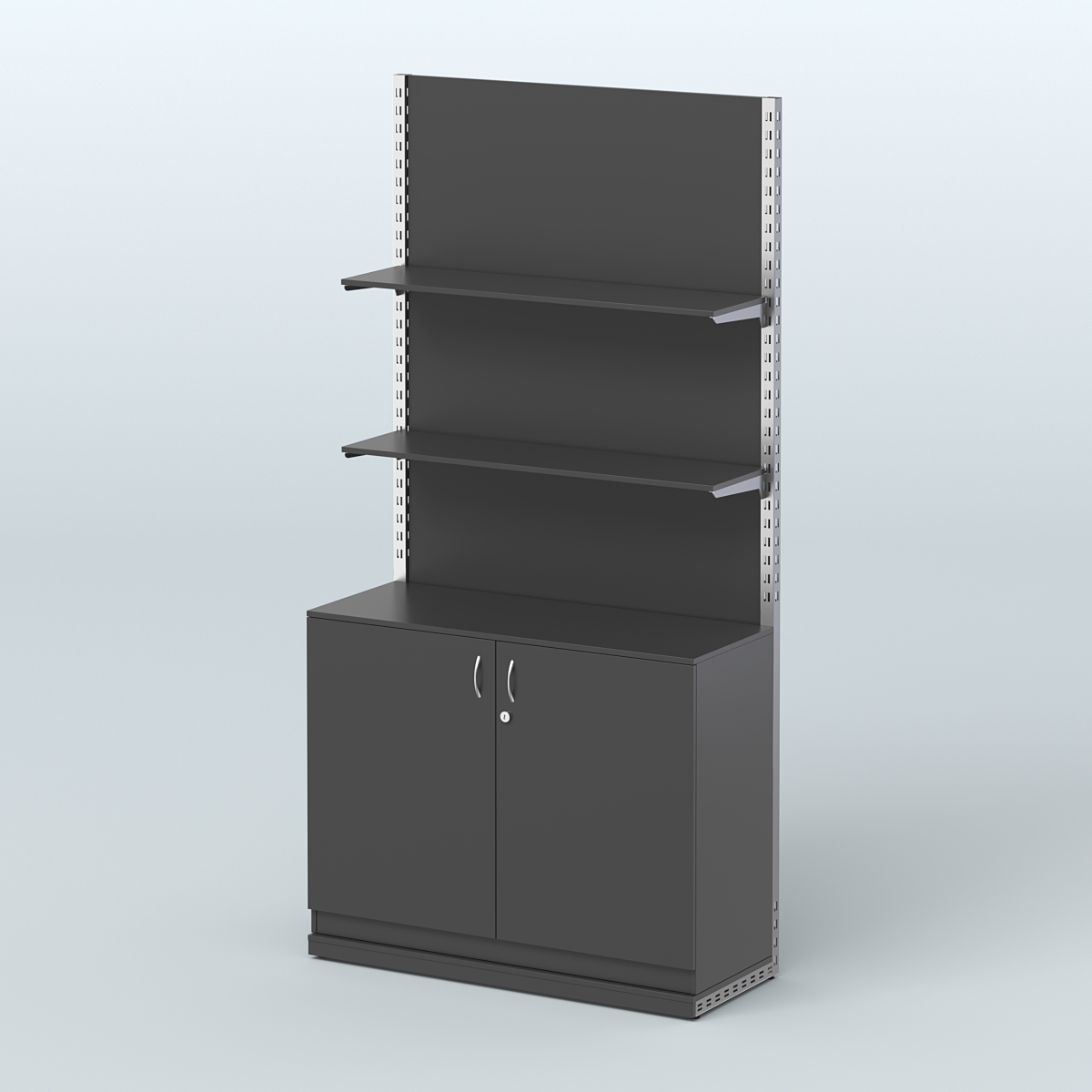 Система ЭЛЕГАНТ №8 с ДСП и тумбой T23 (1200 мм) Черный