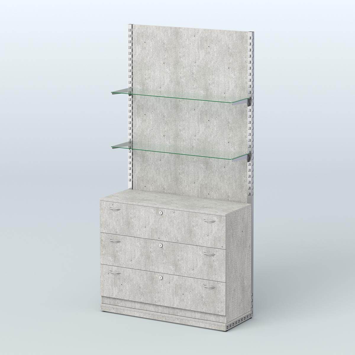 Система ЭЛЕГАНТ №9 с ДСП и тумбой T13 (1200 мм) Метрополитан Грей