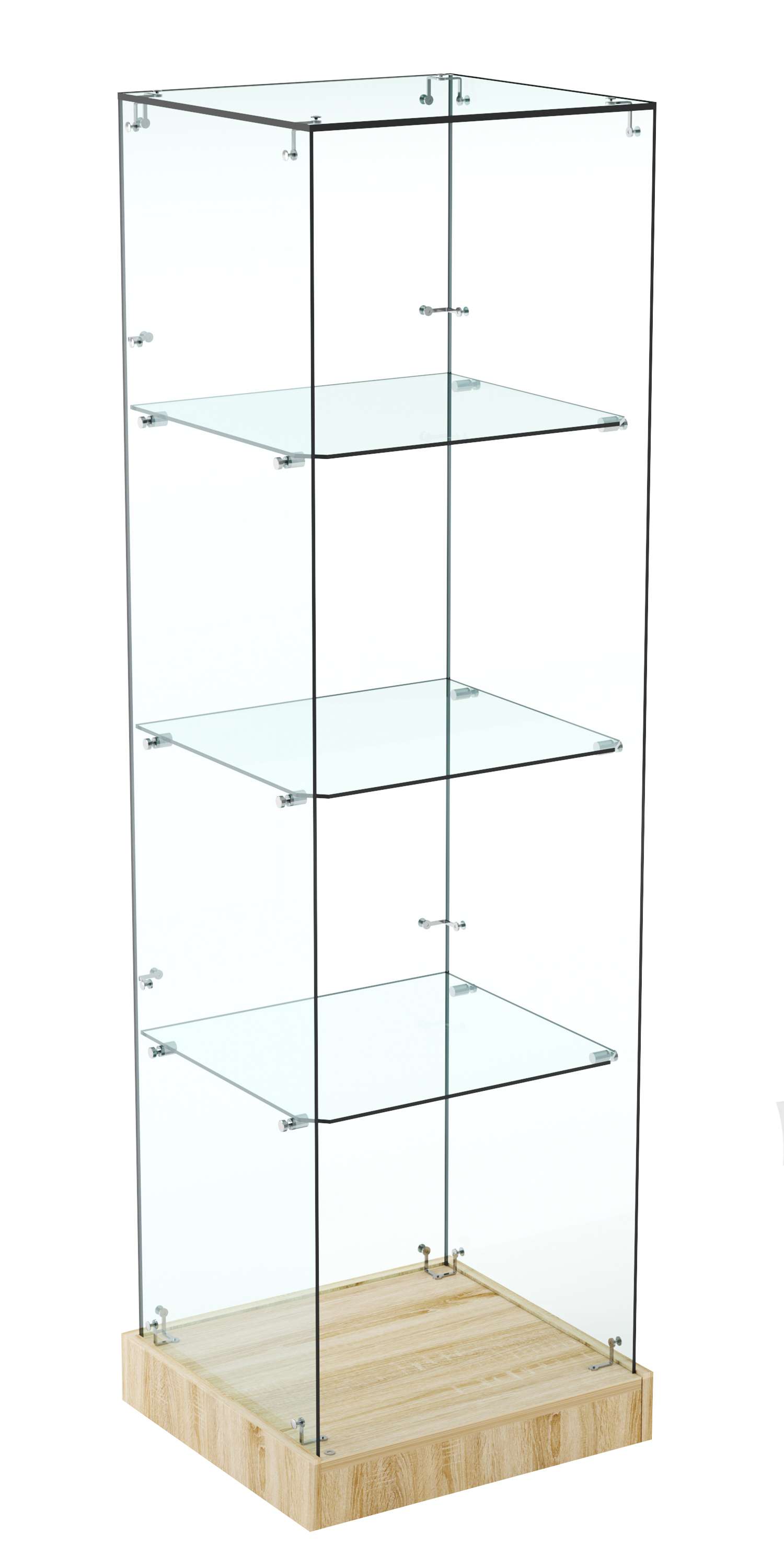 Витрина Хит продаж №2 (открытая, задняя стенка - стекло) Дуб сонома