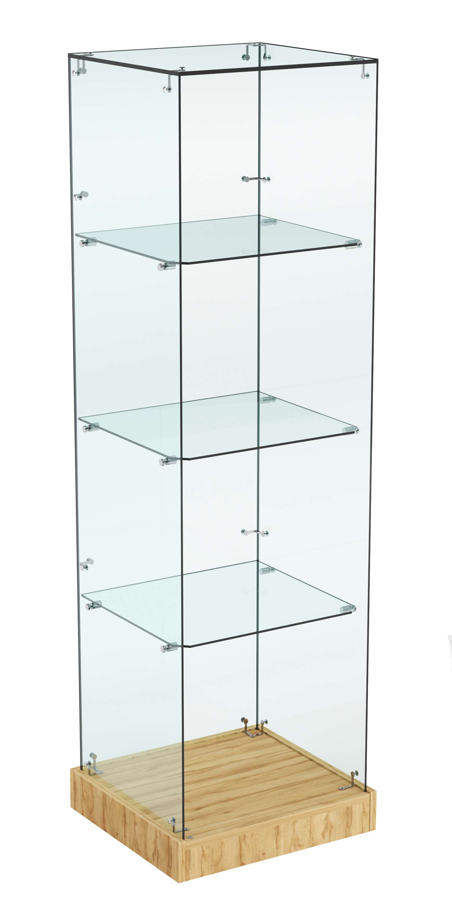 Витрина Хит продаж №2 (открытая, задняя стенка - стекло) Дуб Золотистый