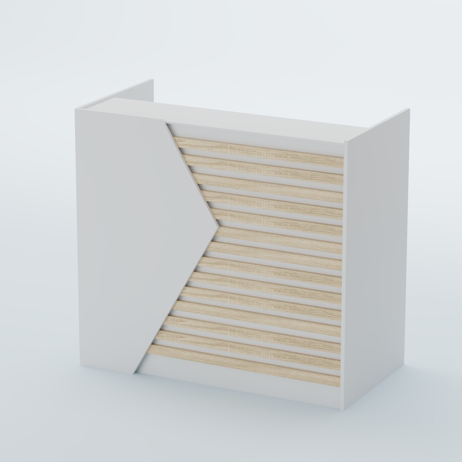 Ресепшен граунд №6А Белый + Дуб Сонома