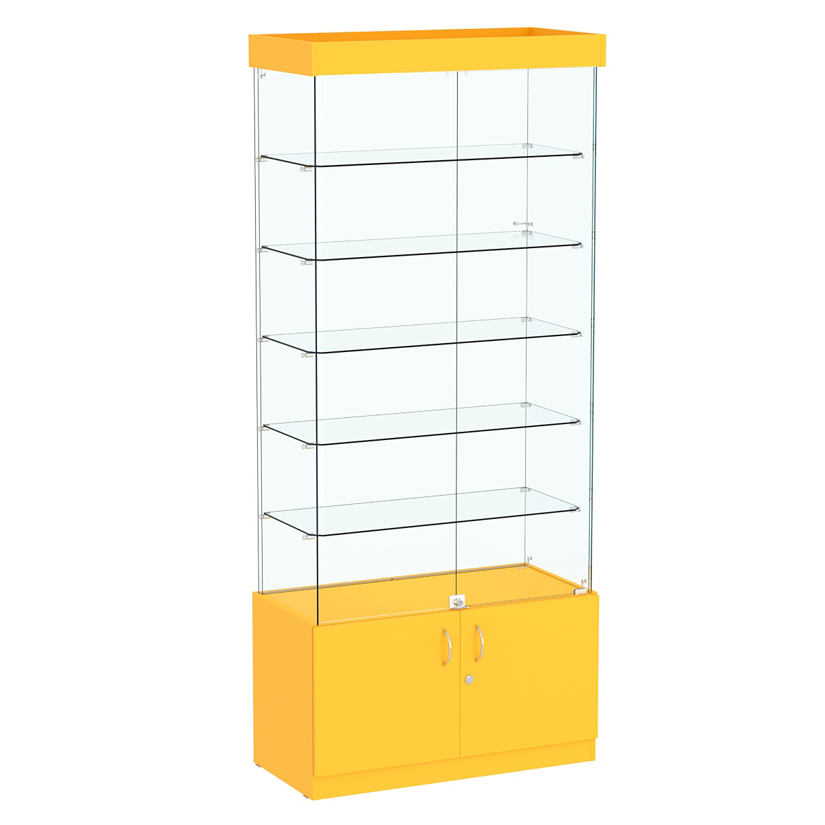 Витрина Истра №501 прямоугольная (задняя стенка - стекло) Солнечный Свет 0134 BS