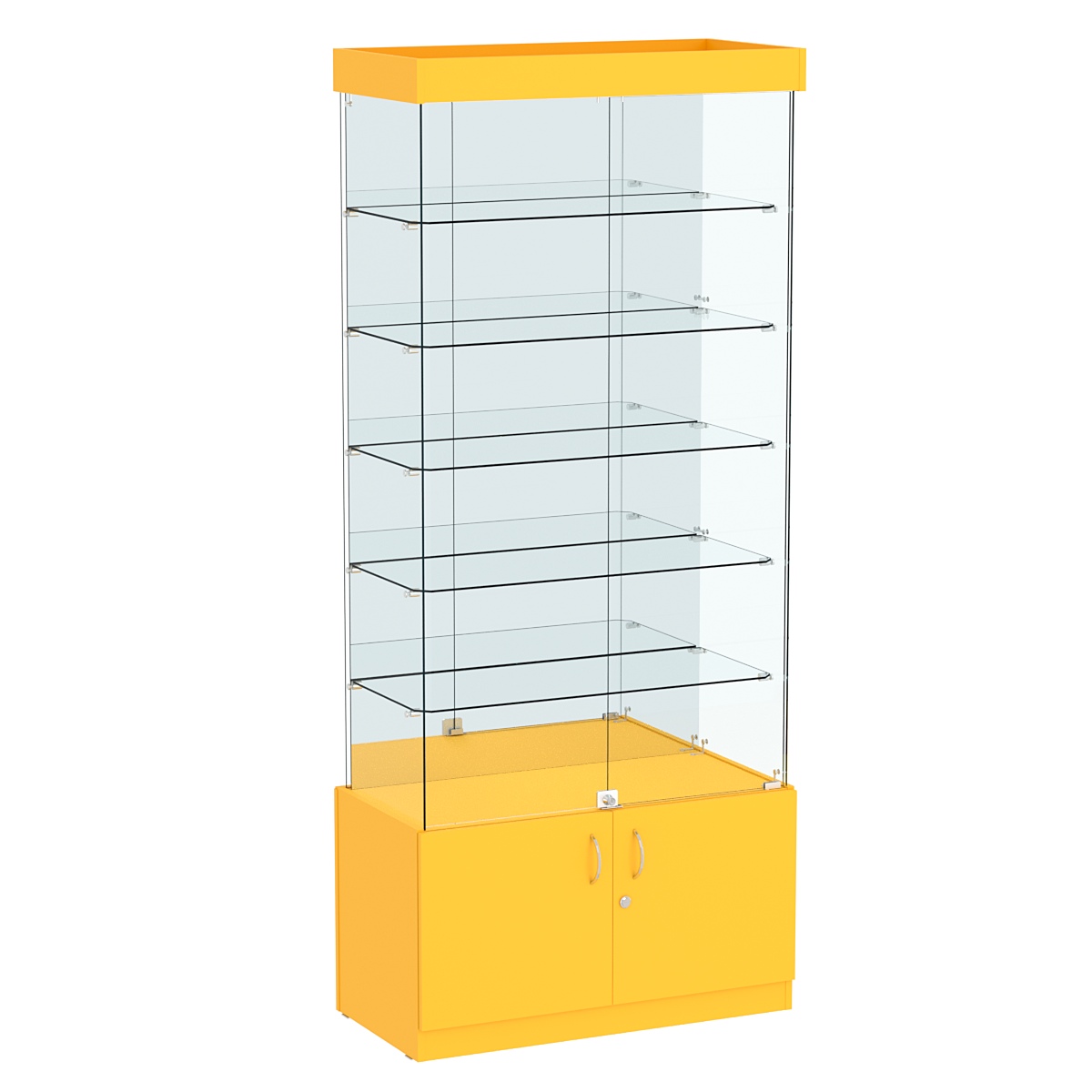 Витрина Истра №503 прямоугольная (задняя стенка - зеркало) Солнечный Свет 0134 BS